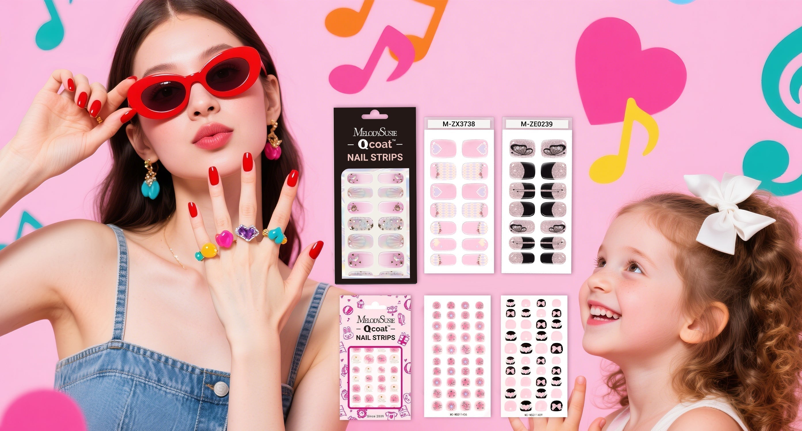 Nail Fun for All Ages: How MelodySusie Qcoat UV-Free Nail Strips Delight Kids and Adults