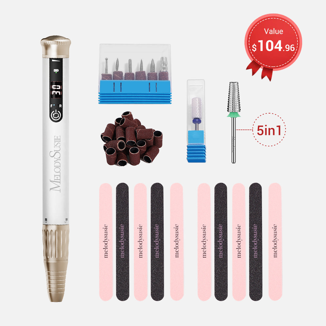 SP1(SM220E)-Cordless & Stepless Speed Rechargeable Nail Drill 30000 RPM (Beginner Set)