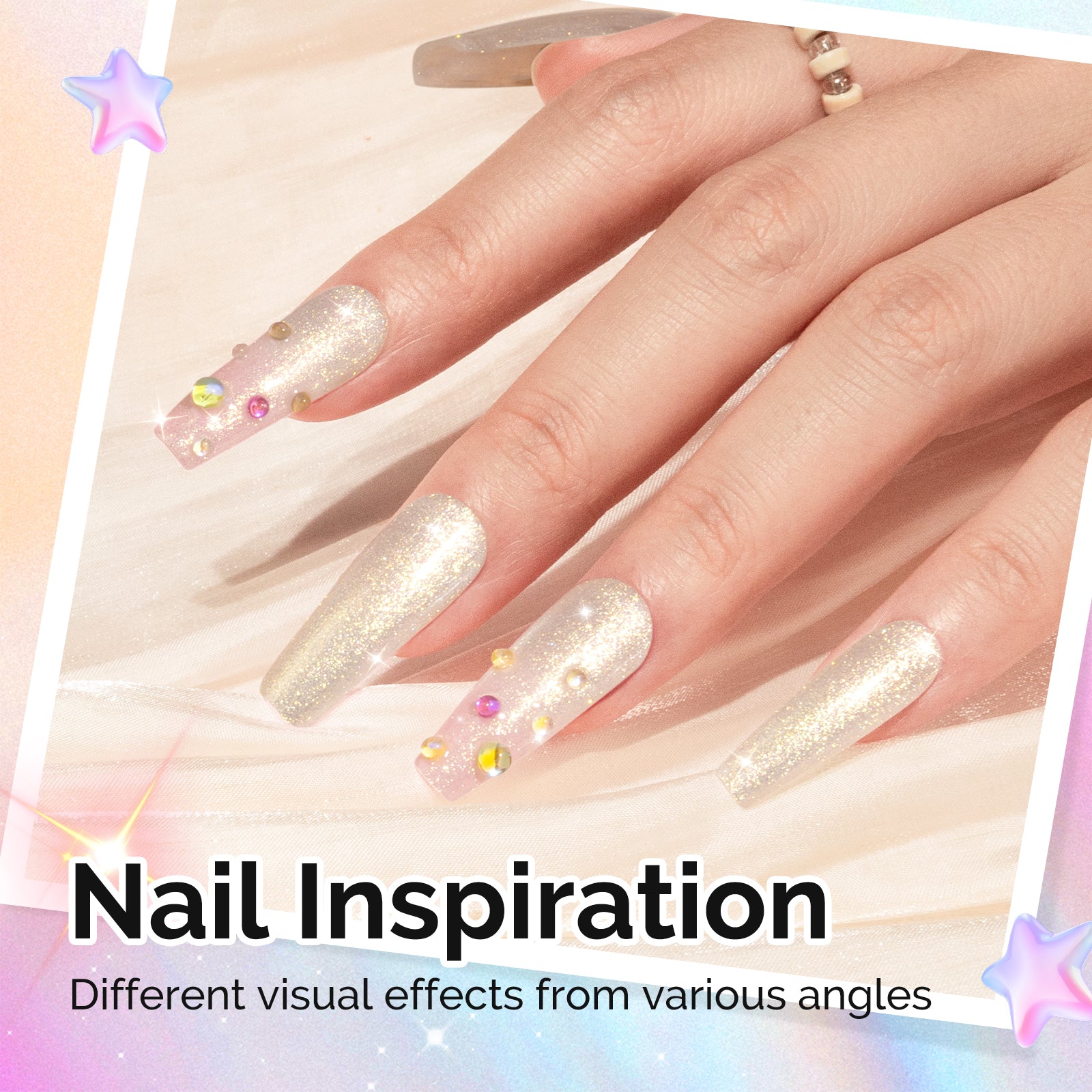 G2303 Jelly White Aurora Shimmer - TPO-Free Thick Gel Nail Polish(15ml)