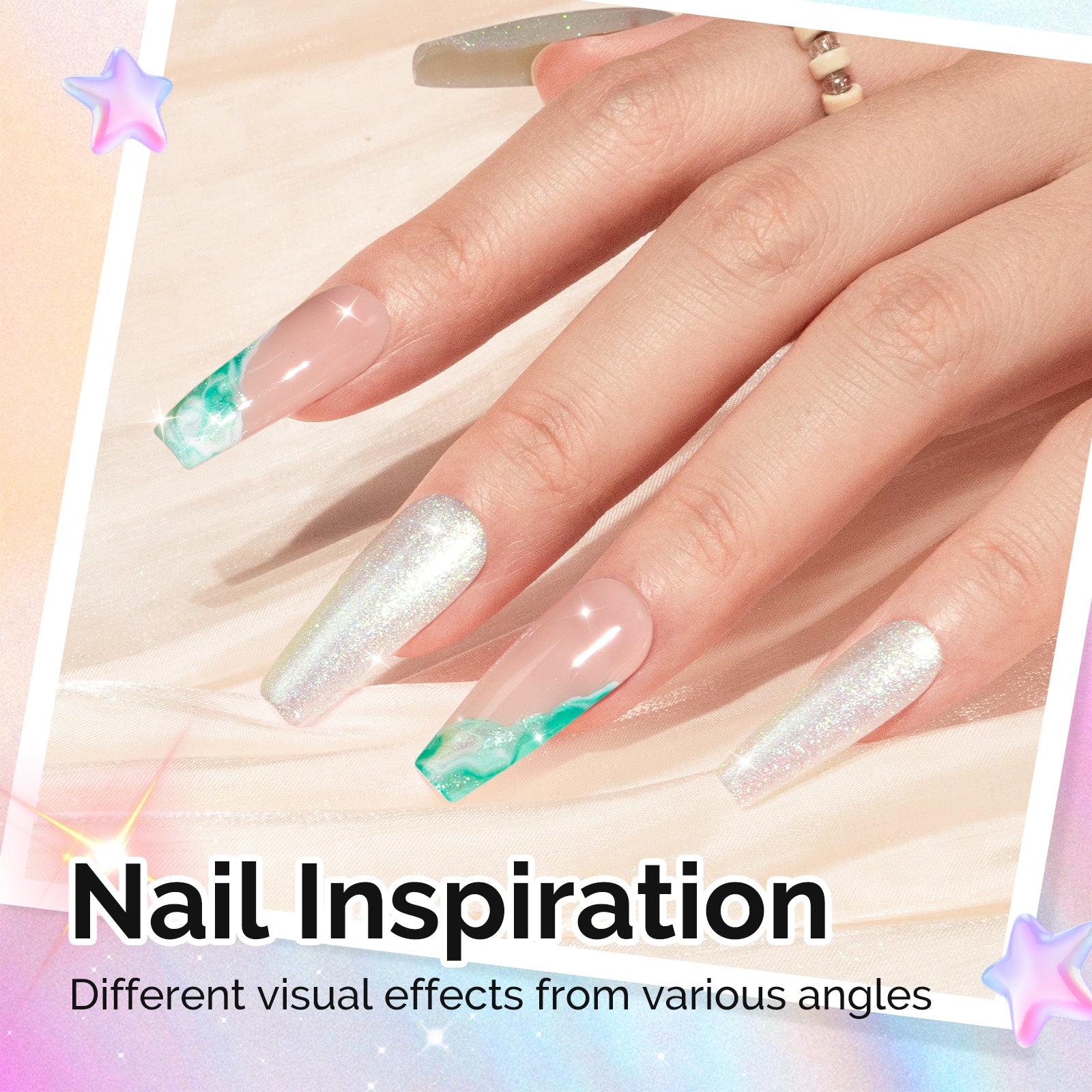 G2302 Jelly White Aurora Shimmer - TPO-Free Thick Gel Nail Polish(15ml)