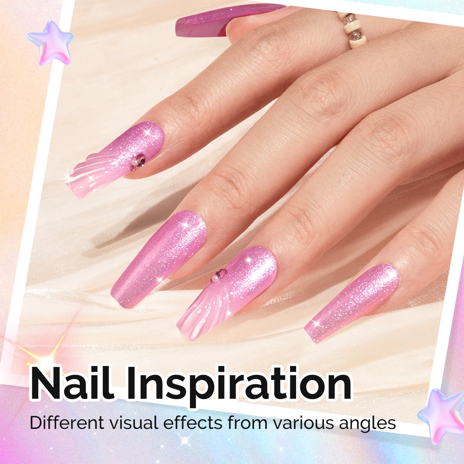 G2610 Jelly Pink Aurora Shimmer - TPO-Free Thick Gel Nail Polish(15ml)