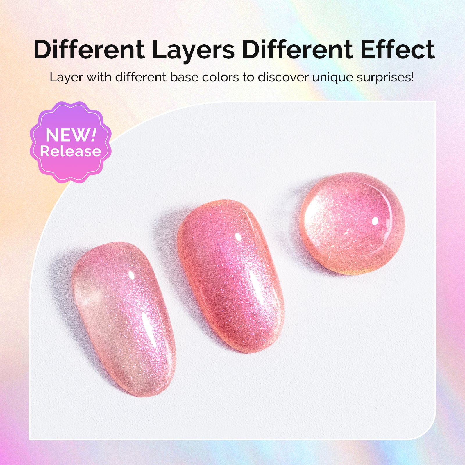 G2609 Jelly Pink Aurora Shimmer - TPO-Free Thick Gel Nail Polish(15ml)