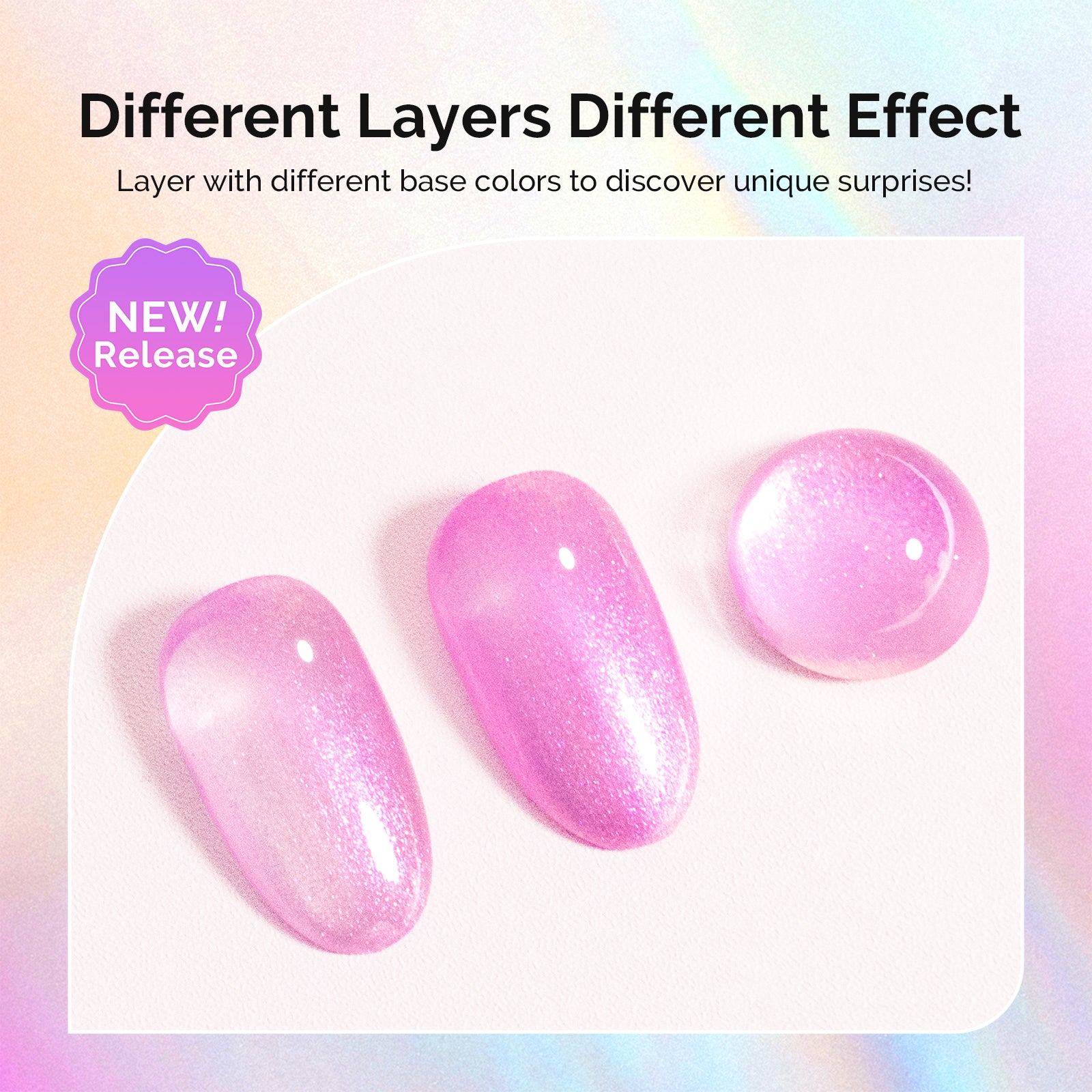 G2610 Jelly Pink Aurora Shimmer - TPO-Free Thick Gel Nail Polish(15ml)