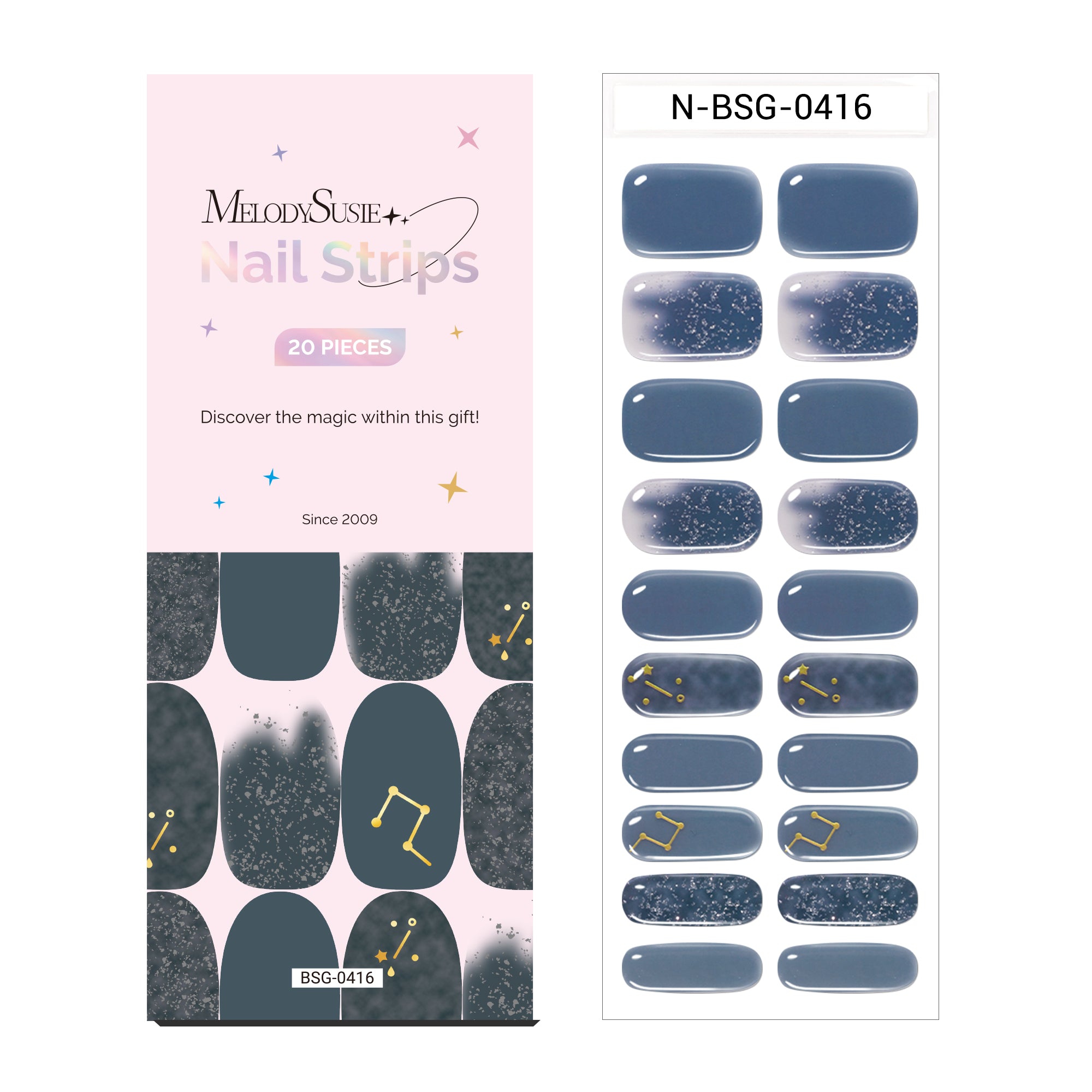 Semi Cured Gel Nail Strips - 20PCS