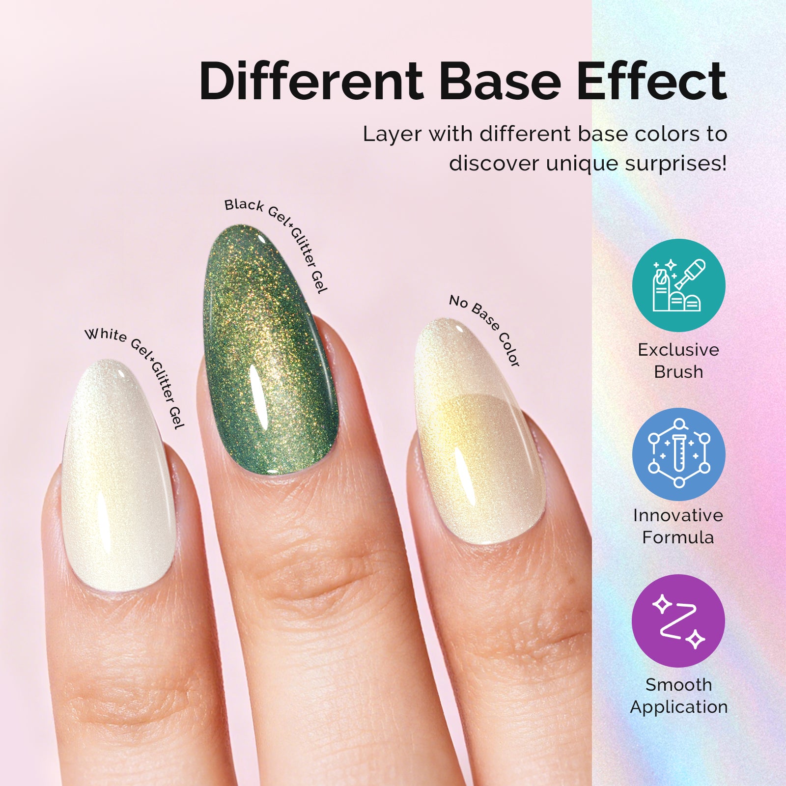 G2303 Jelly White Aurora Shimmer - TPO-Free Thick Gel Nail Polish(15ml)