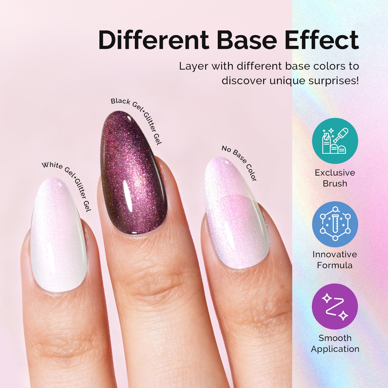 G2606 Pink Aurora Shimmer - TPO-Free Thick Gel Nail Polish(15ml)