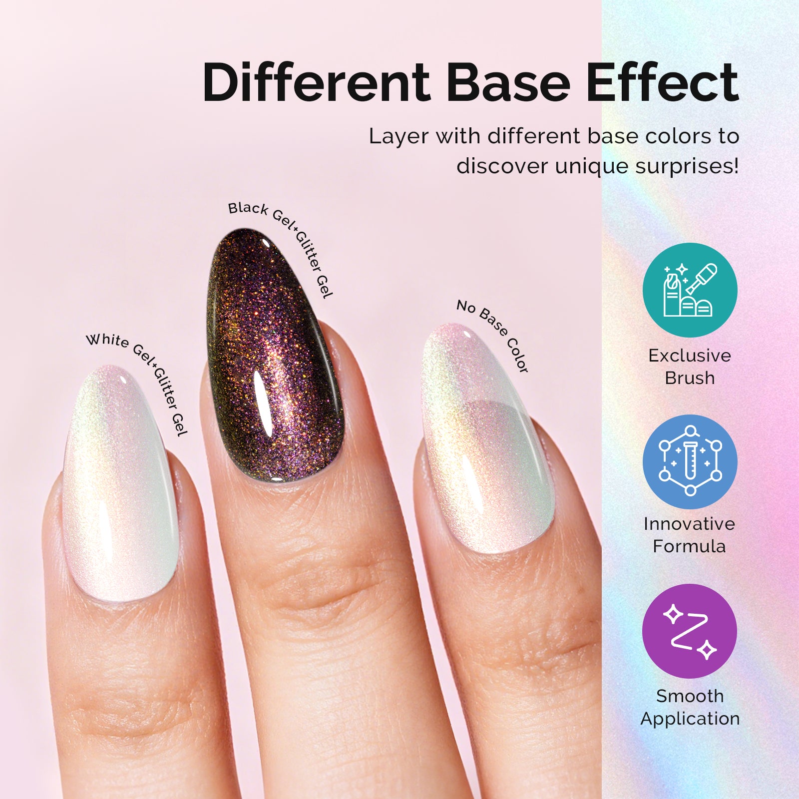 G2608 Shimmer Aurora Yellow Pink - TPO-Free Thick Gel Nail Polish(15ml)