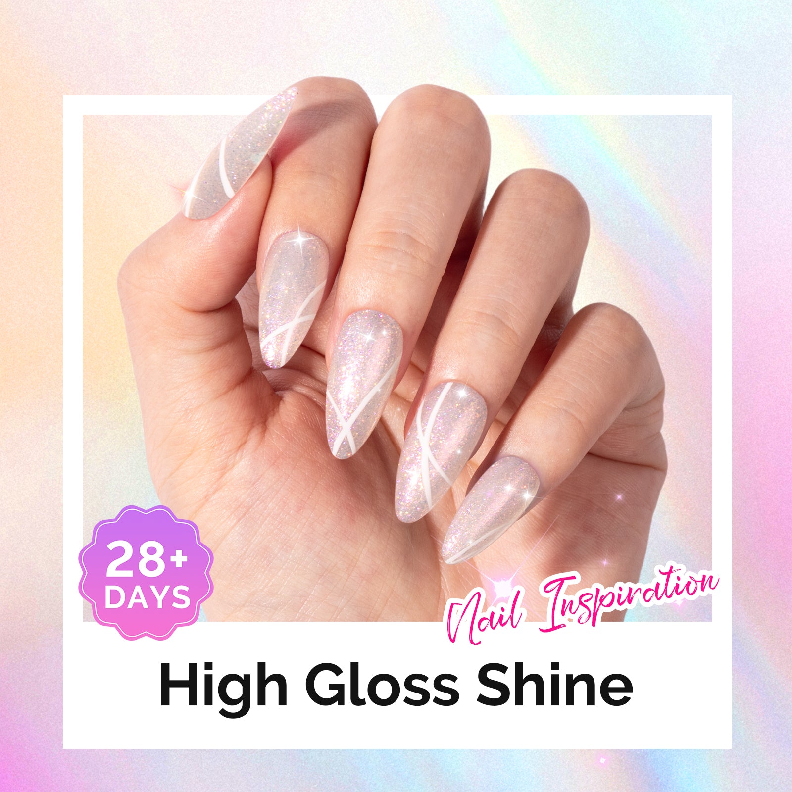 G2608 Shimmer Aurora Yellow Pink - TPO-Free Thick Gel Nail Polish(15ml)