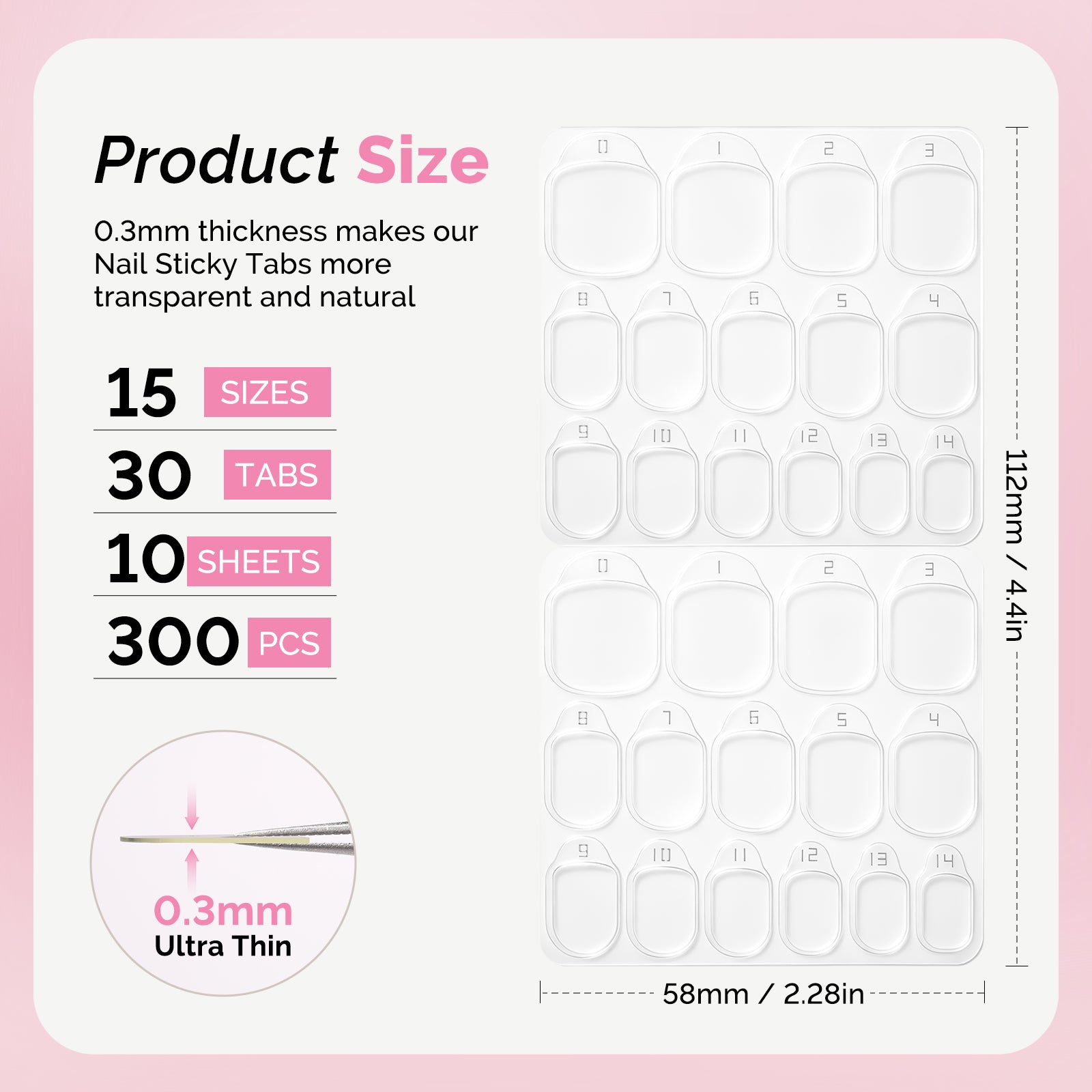 MelodySusie Nail Adhesive Tabs for Press On Nails