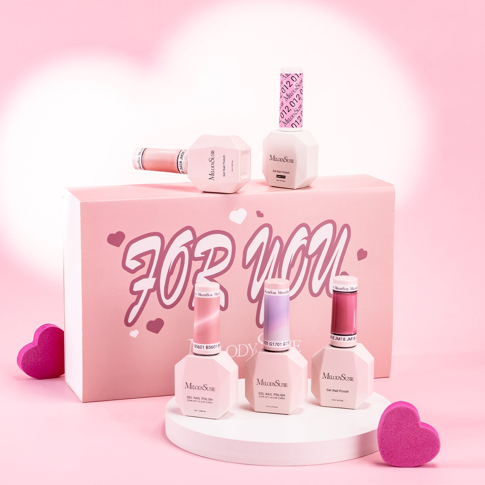 Valentine's Day Gel Nail Polish Love Sparkle Set - 8 Colors
