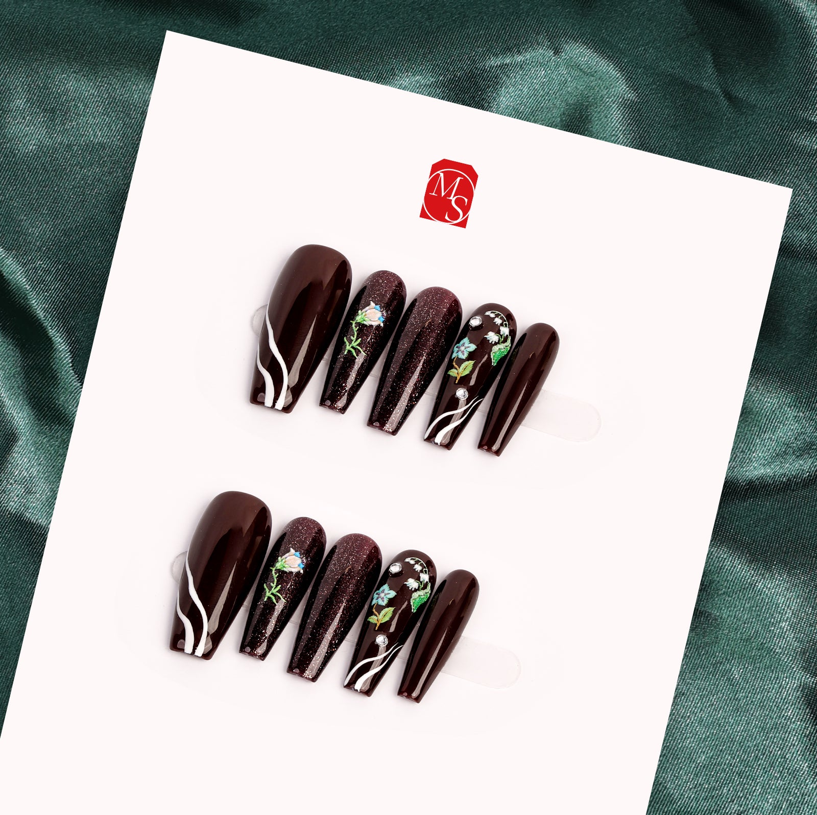 Vintage Rose Coffin Xtreme Press On Nails | MelodySusie