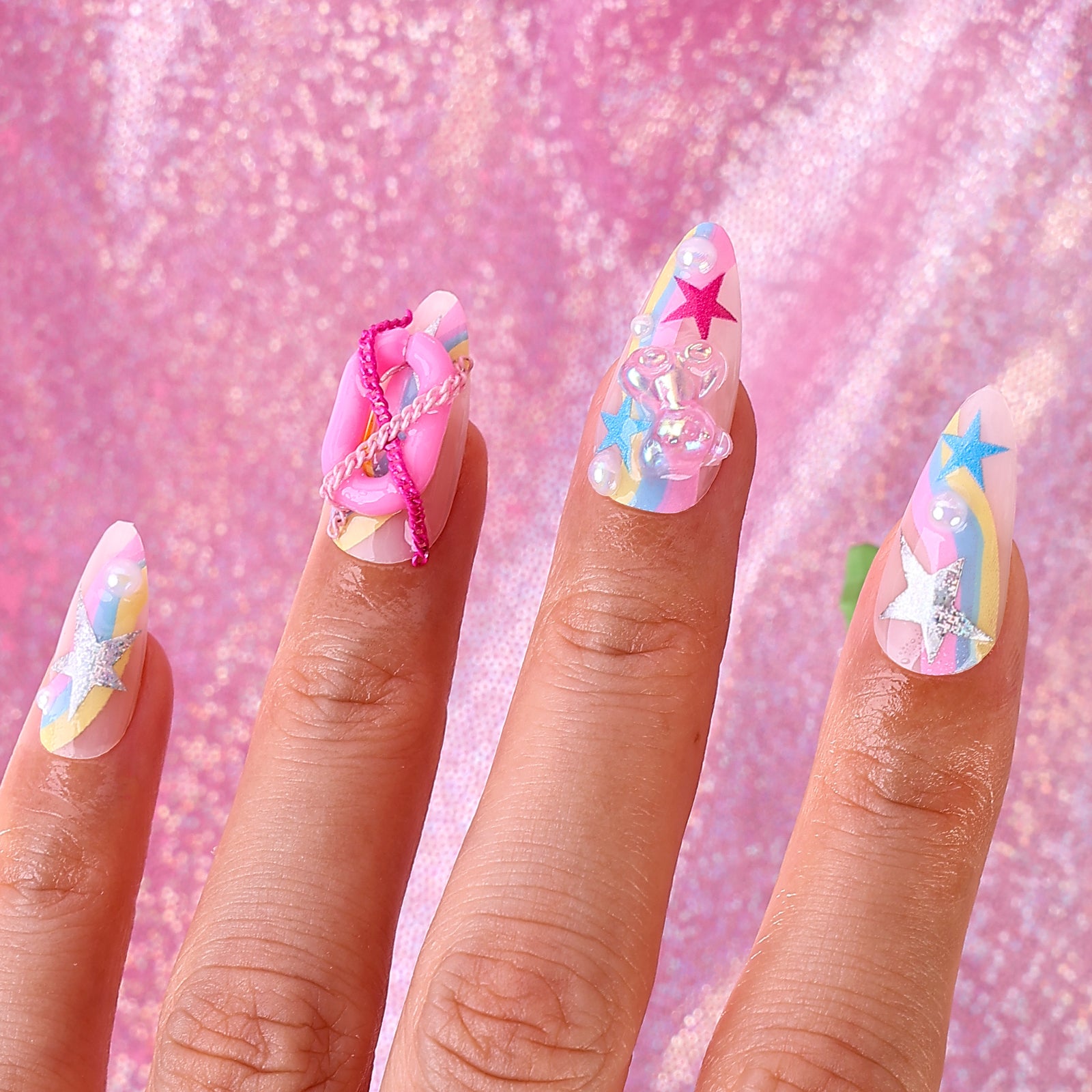 Candy Dream Stiletto Short Press On Nails | MelodySusie