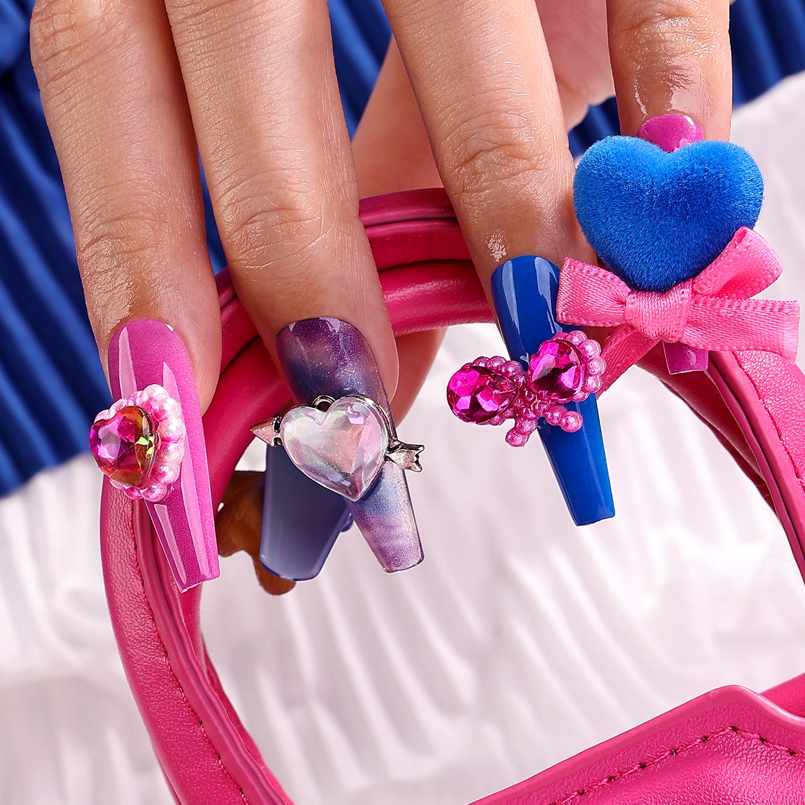 Teddy Carnival Coffin Medium Press On Nails| MelodySusie