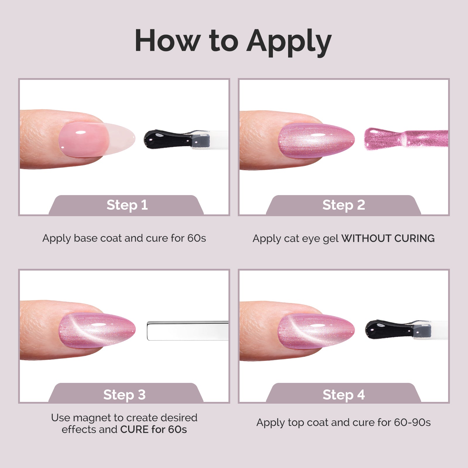 Jeweliver Cat Eye HEMA-Free & TPO-Free Gel Nail Polish 0.5 fl oz/15ml - Starry Light Pink 1703