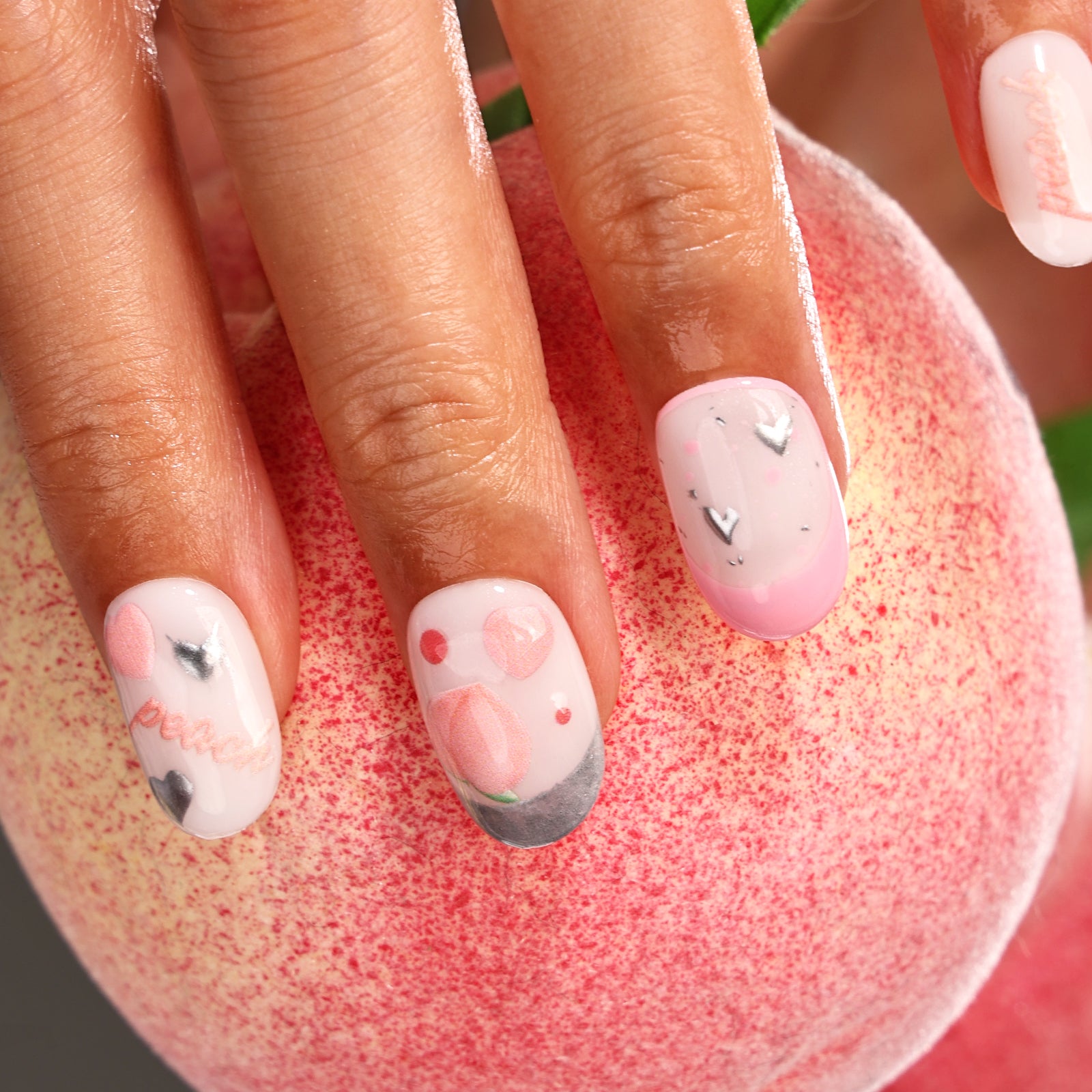 Ice Peace Special Short Squoval Press On Nails