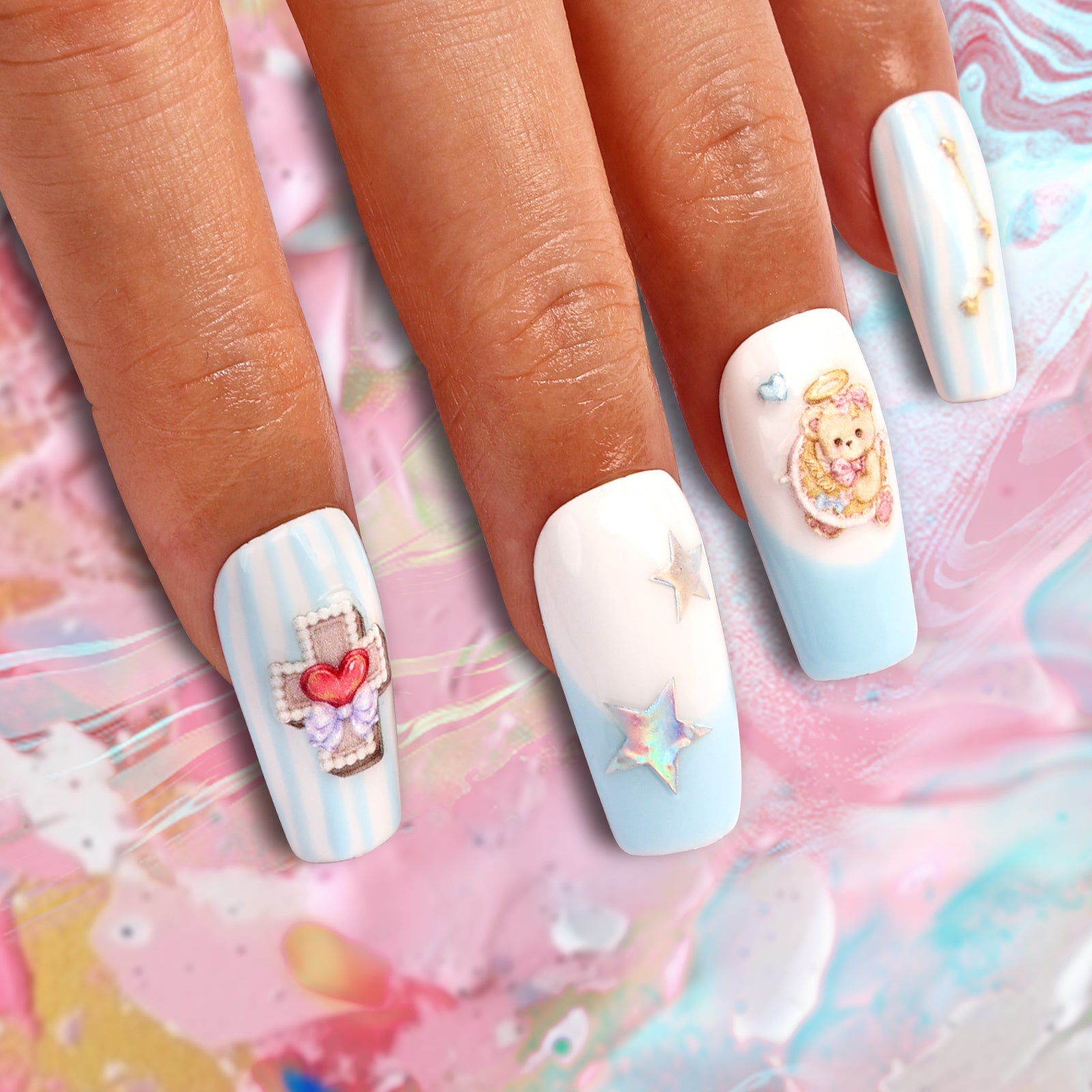 Fluffy Coffin Regular Press On Nails