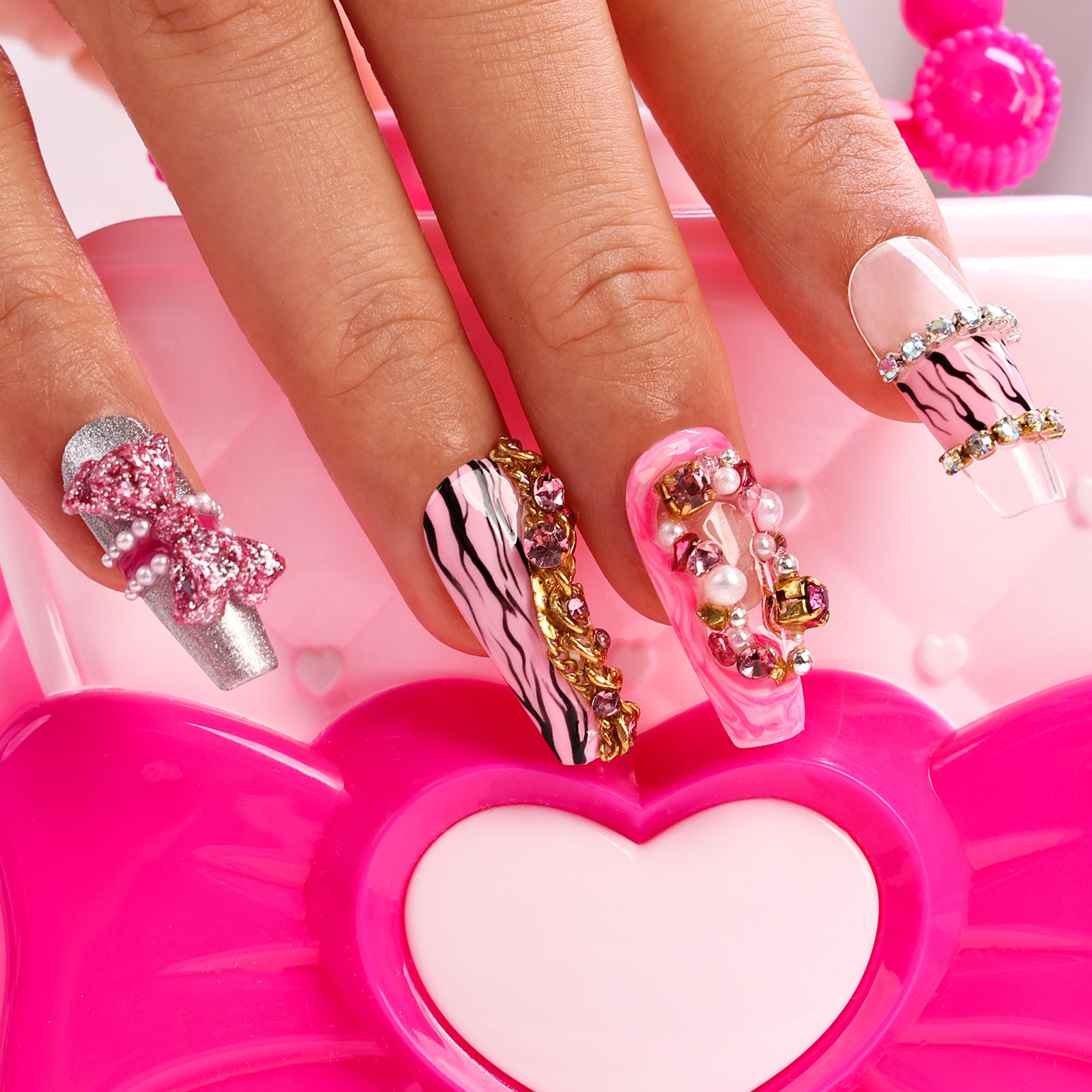 Eternal Pink Coffin Regular Press On Nails| MelodySusie