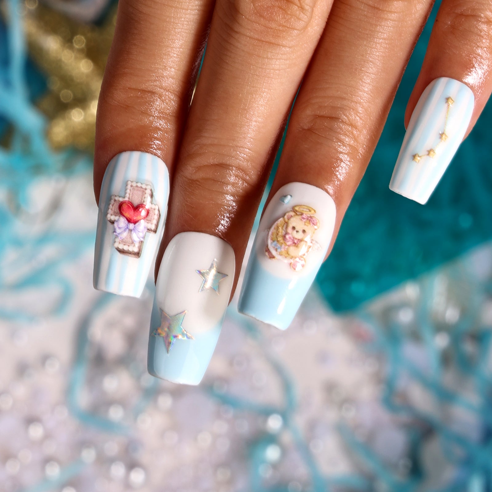 Fluffy Coffin Regular Press On Nails