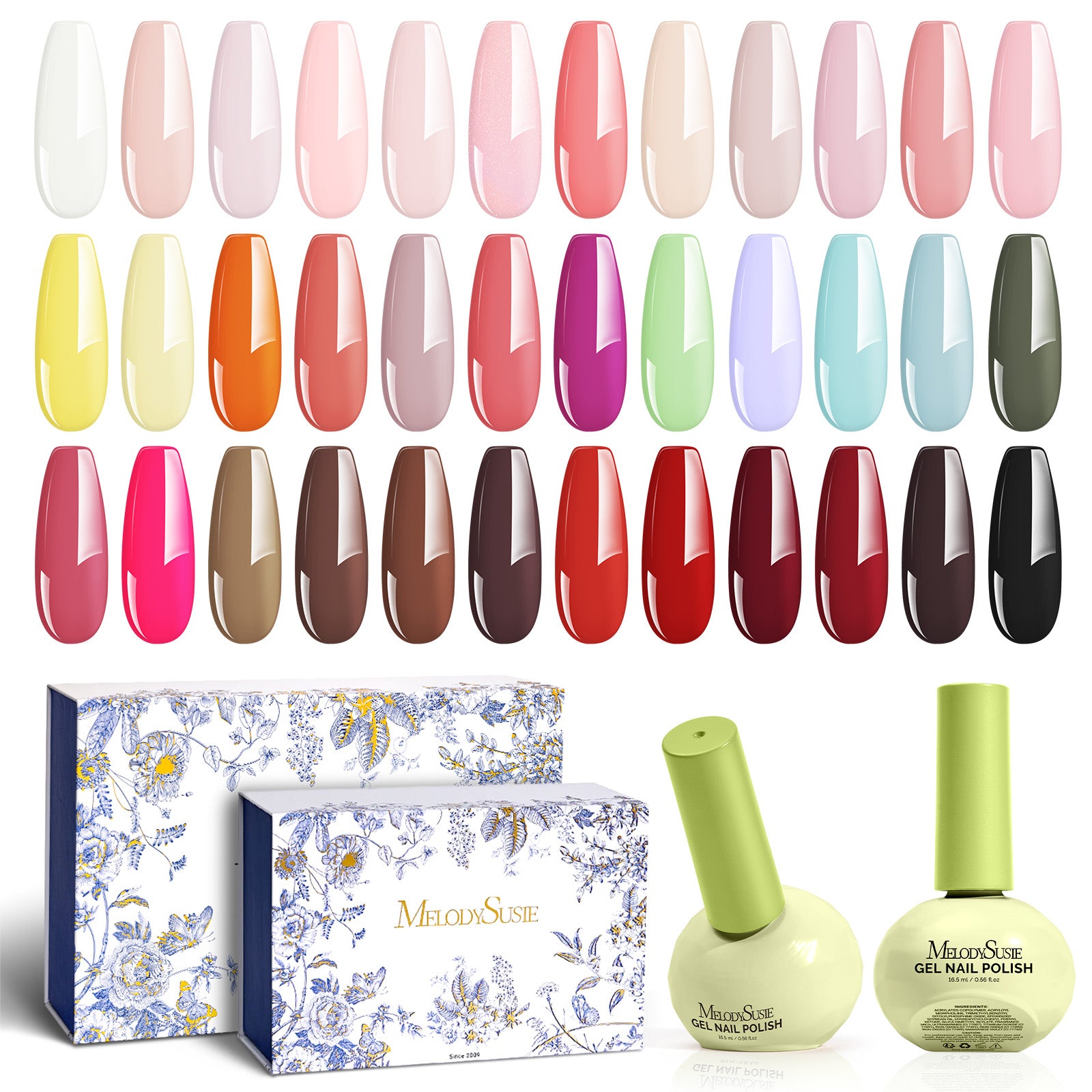 Sweet-Scent Plant-Based HEMA-Free & HPMA-Free & TPO-Free Gel Nail Polish 36 Colors Full Set