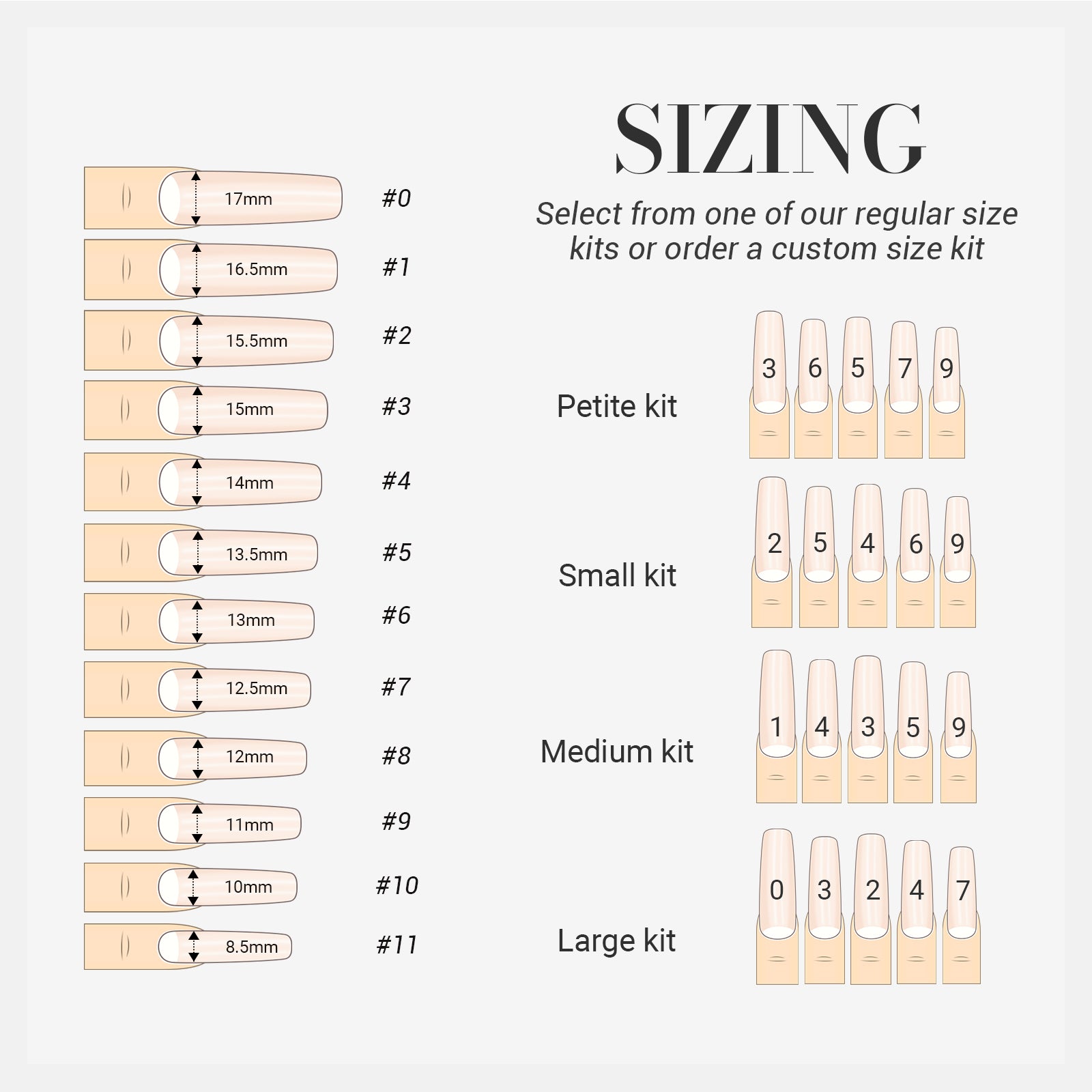 Pearl Shimmer Square Xtreme Press On Nails