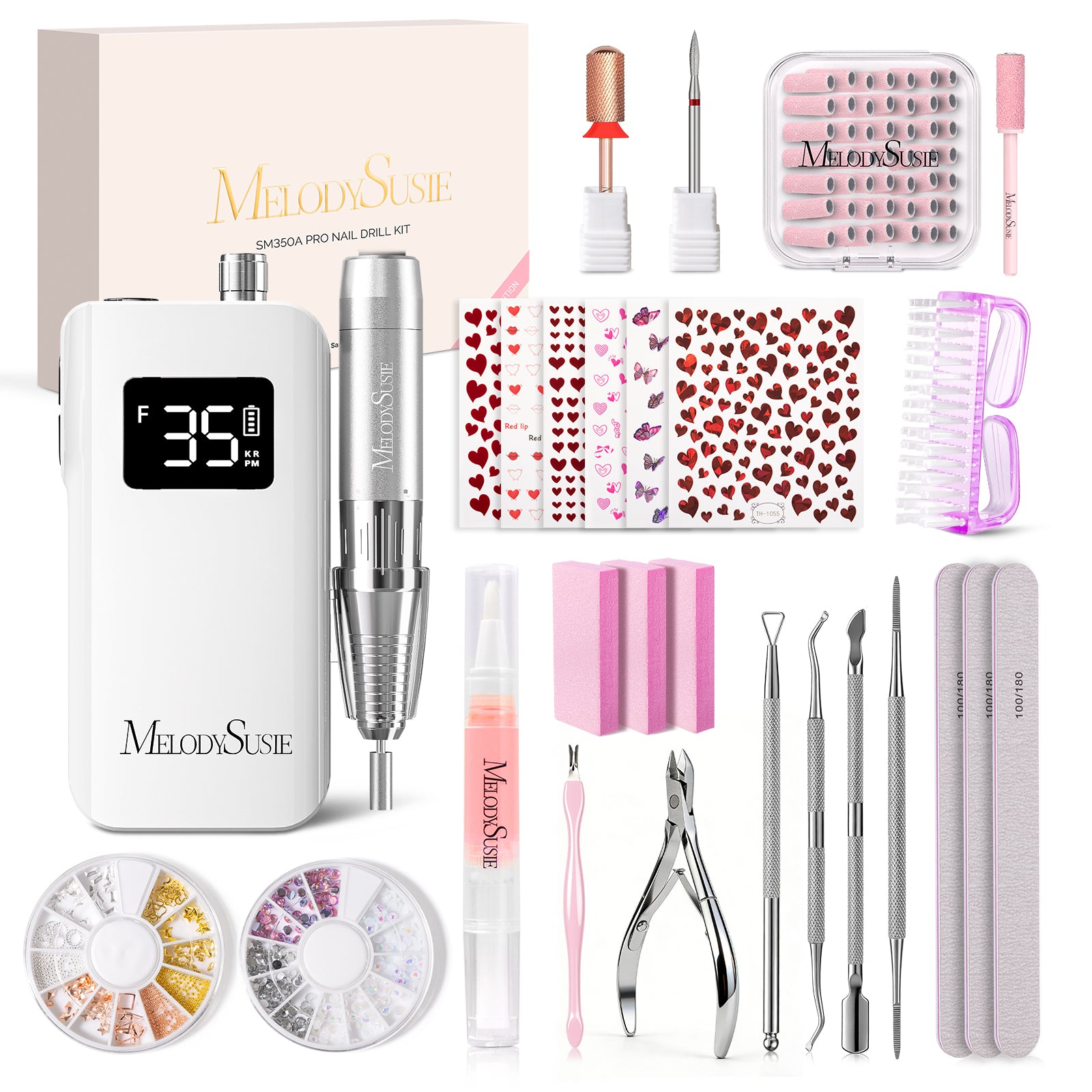 Scamander Plus (SM350A Pro) Clip-On Rechargeable 35,000RPM Nail Drill Gift Box
