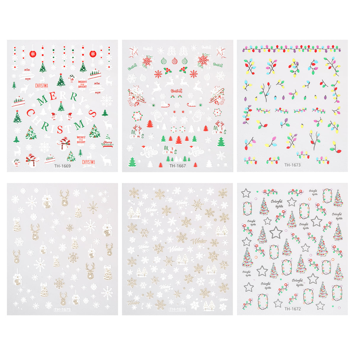 Christmas Nail Art Stickers - A Set