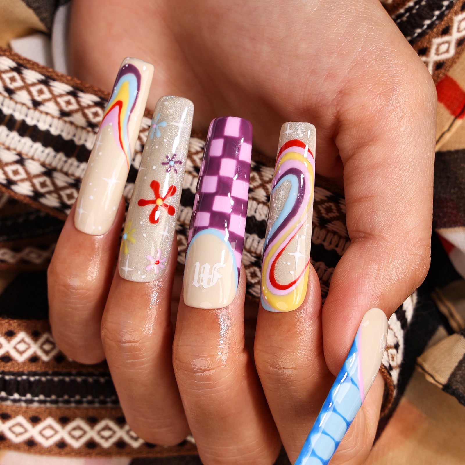 Space Girl Square Xtreme Press On Nails| MelodySusie