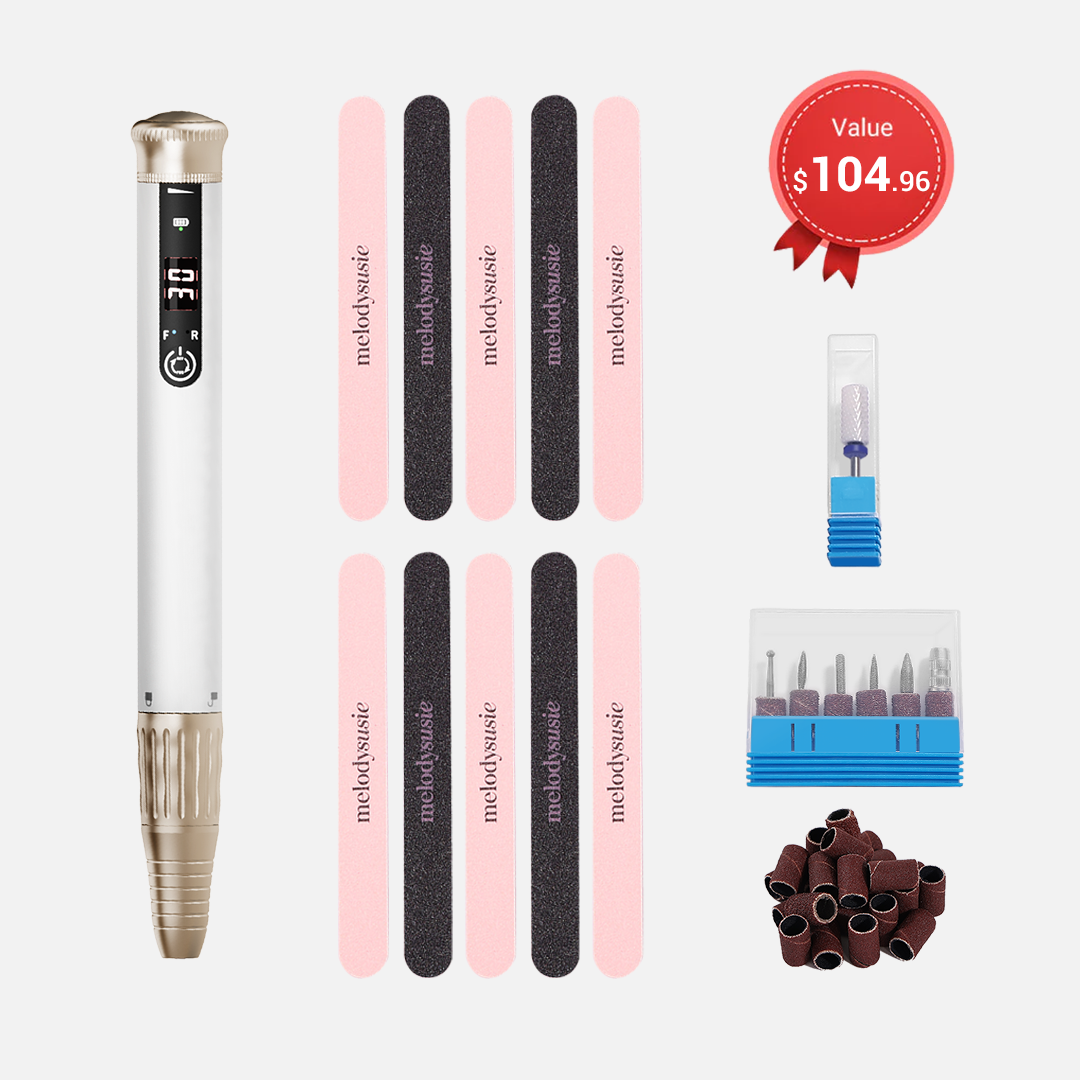 SP1(SM220E)-Cordless & Stepless Speed Rechargeable Nail Drill 30000 RPM (Dust-Free Kit)