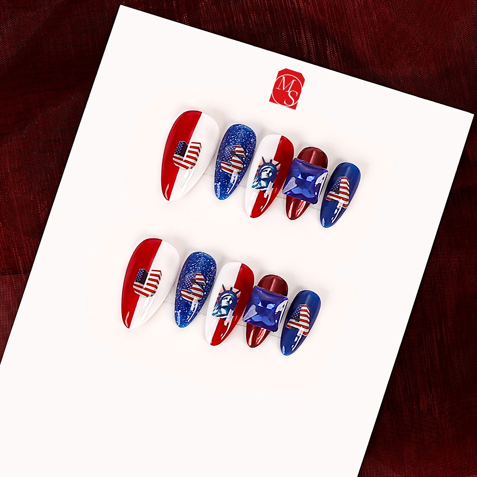 Freedom Flourish Stiletto Regular Press On Nails