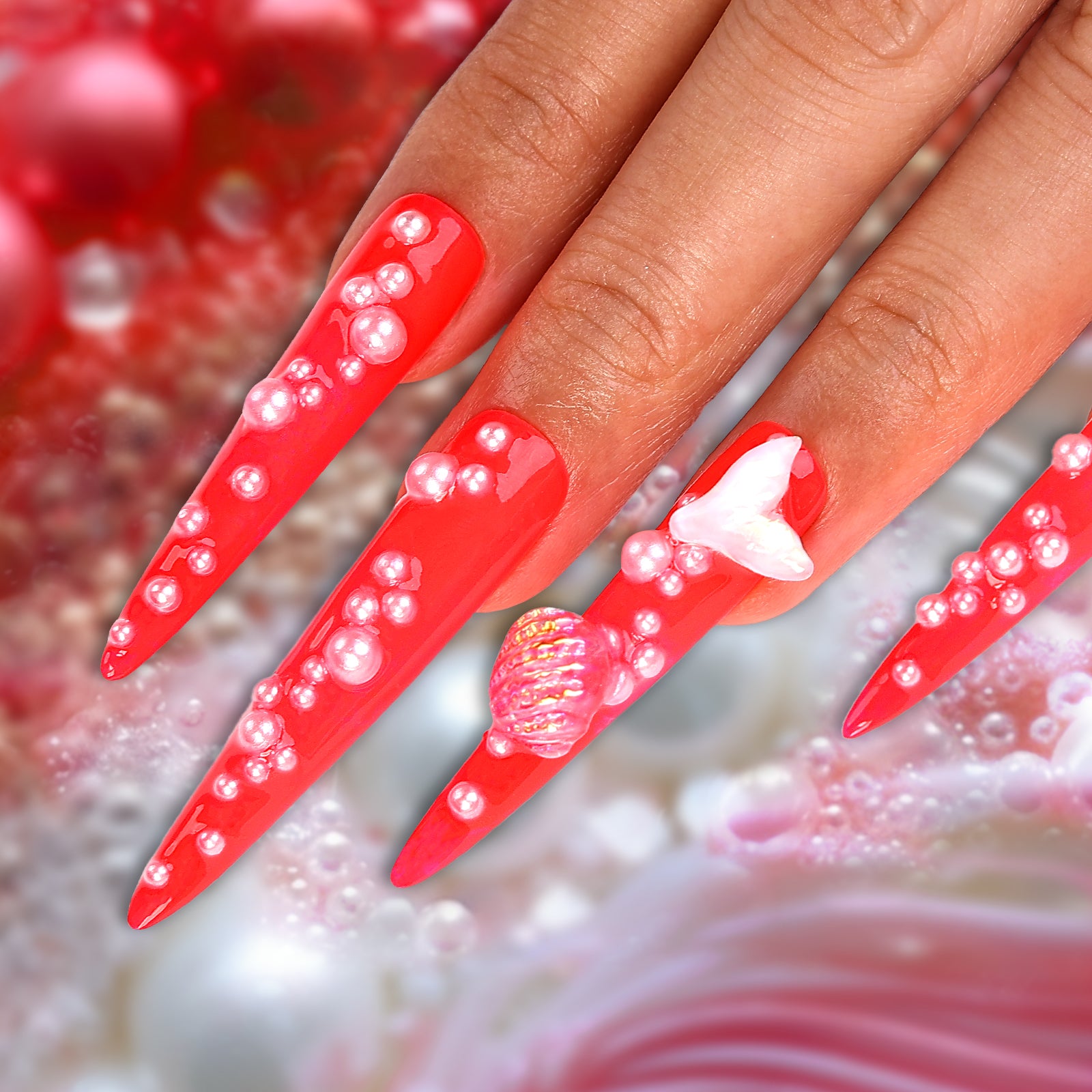 Ariel's Paradise Stiletto Longest Press On Nails