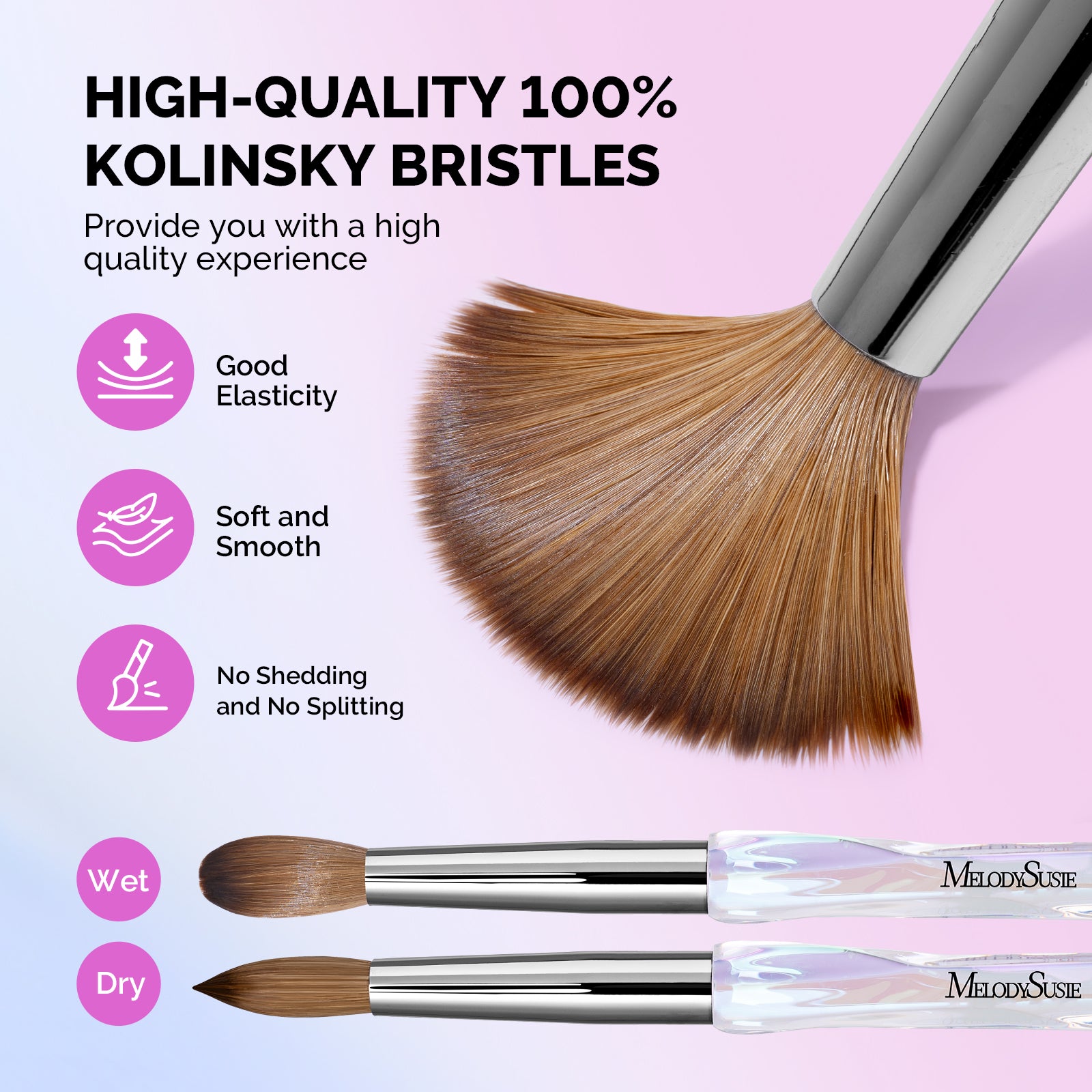 100% Kolinsky Acrylic Nail Brush
