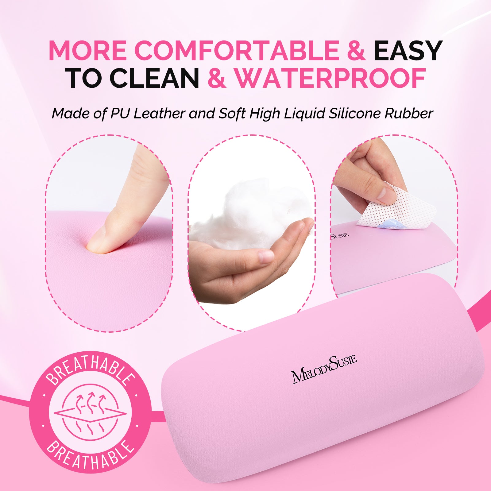 Portable PU Leather Nail Arm Rest