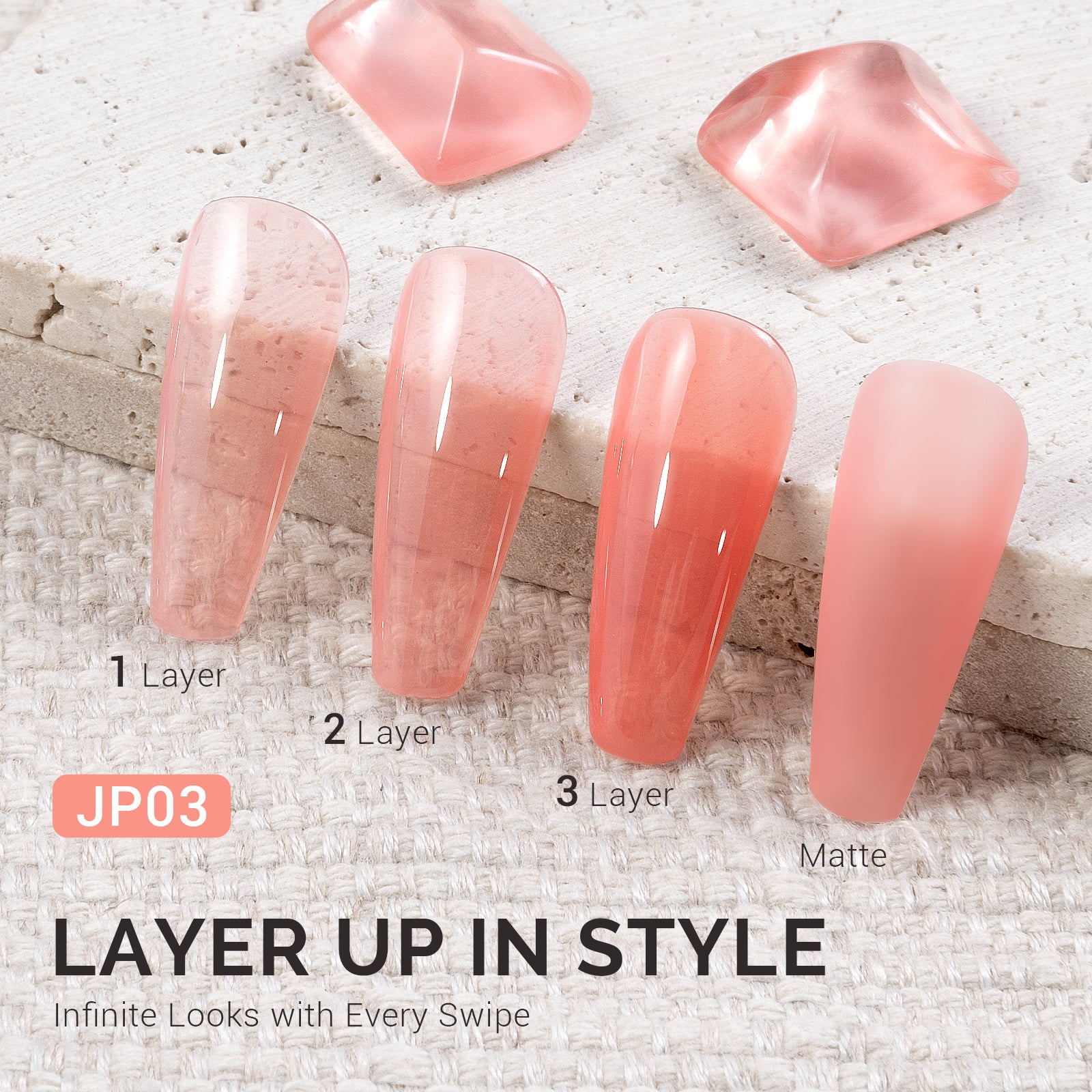 Jeweliver Jelly TPO-Free Gel Polish 15ml - Pink Coral - JP03