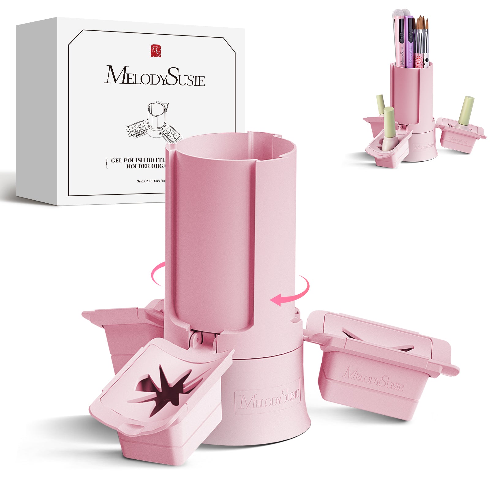 GelCarousel Rotatable Nail Art DIY Station - Purple