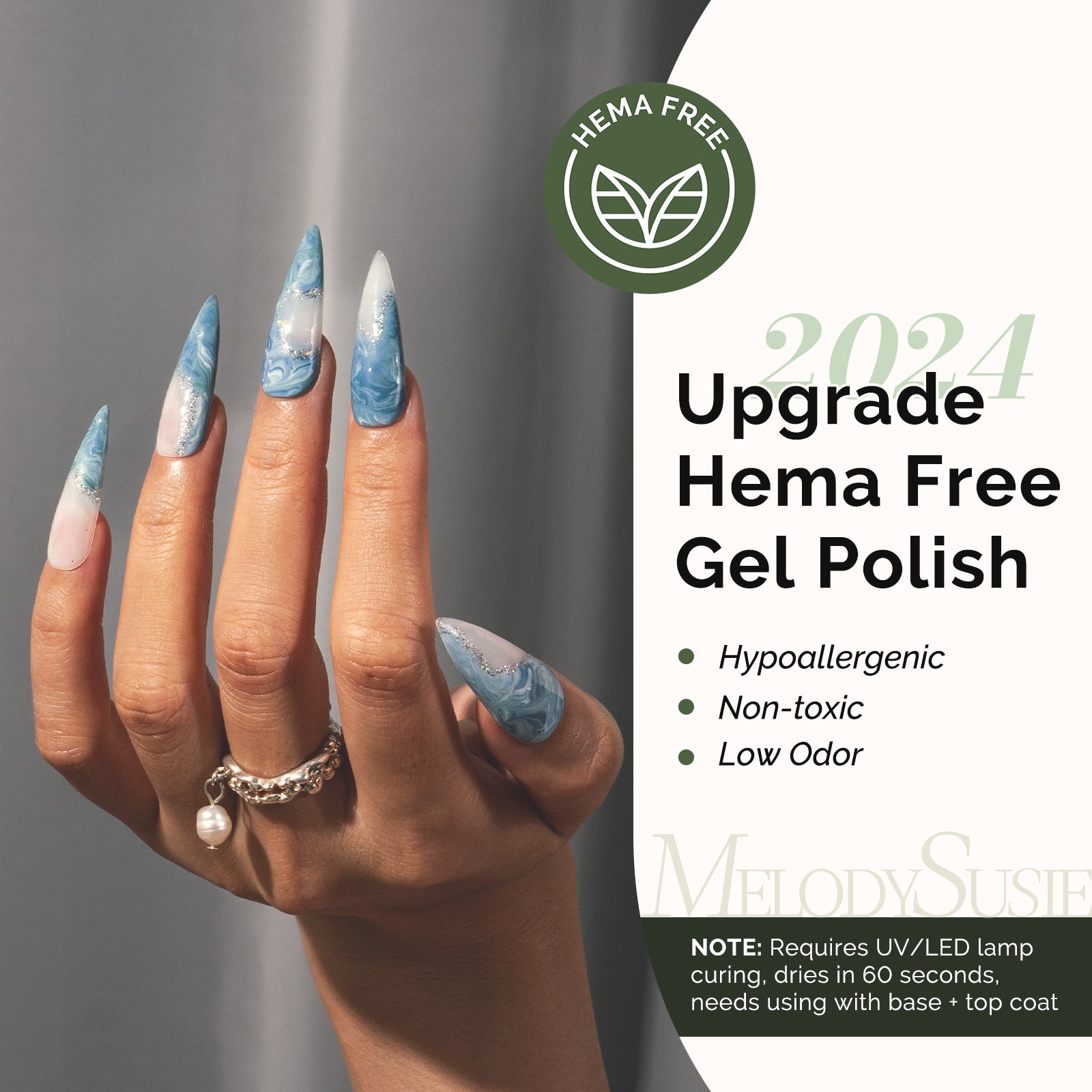 415 Dawn Blue - HEMA-Free Gel Nail Polish 0.5 fl oz/15ml