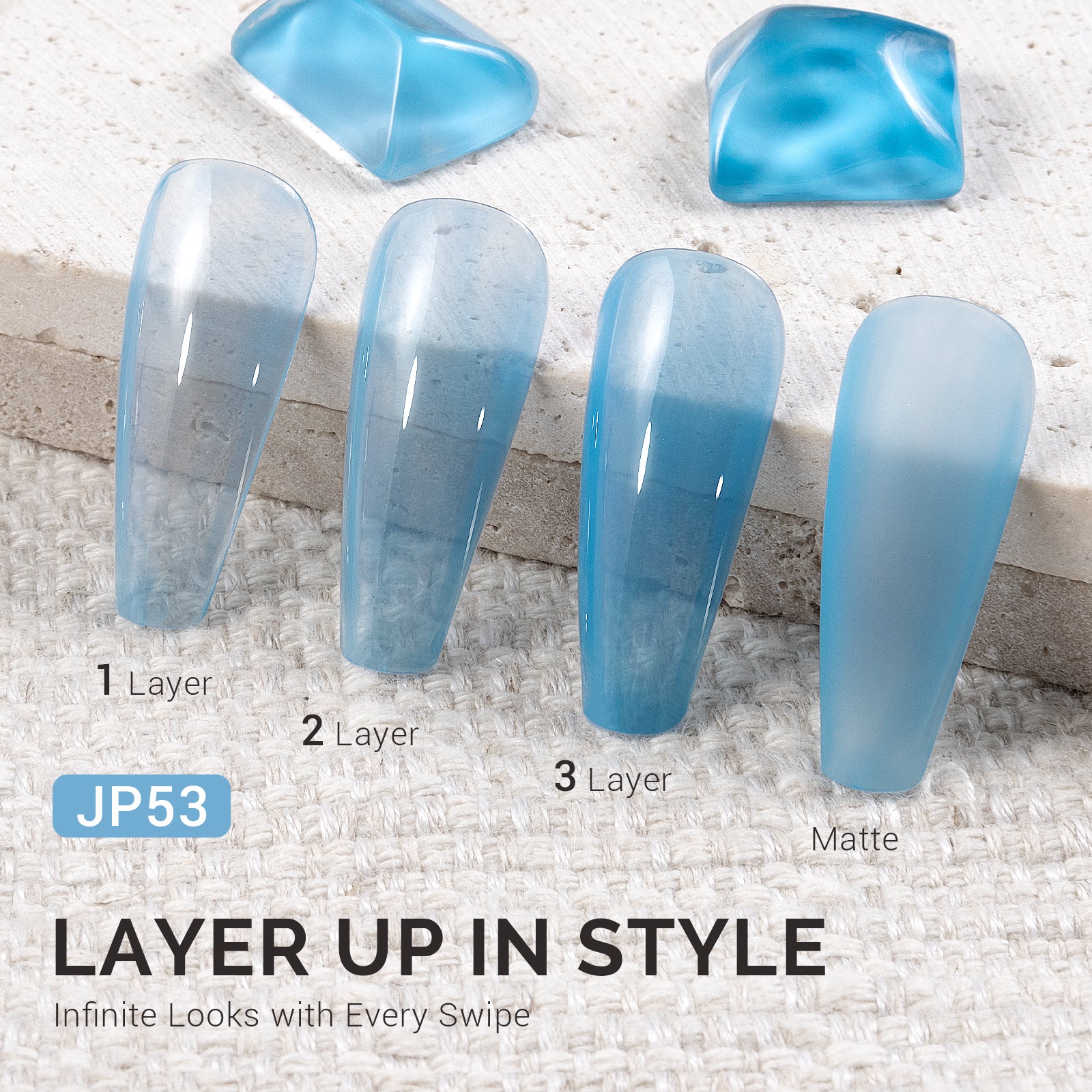 Jeweliver Jelly TPO-Free Gel Polish 15ml - Blue Topaz - JP53
