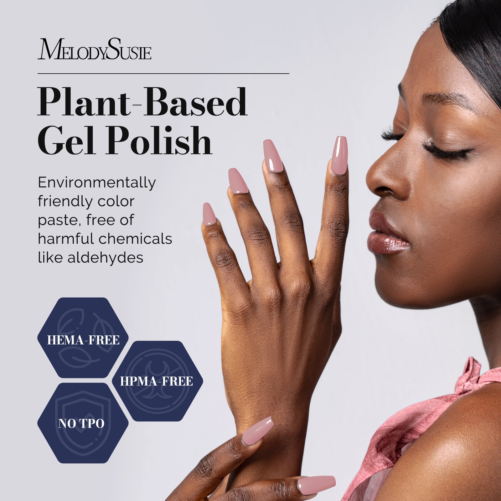 Fleurwee HEMA-Free & HPMA-Free & TPO-Free Gel Nail Polish Plant-based 0.5 fl oz/15ml - P57 Dried Rose Nude