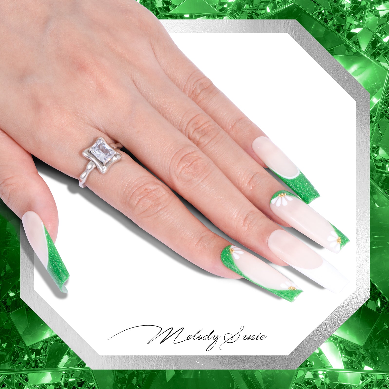 Z217 Neon Green Glitter - Gel Nail Polish(15ml)