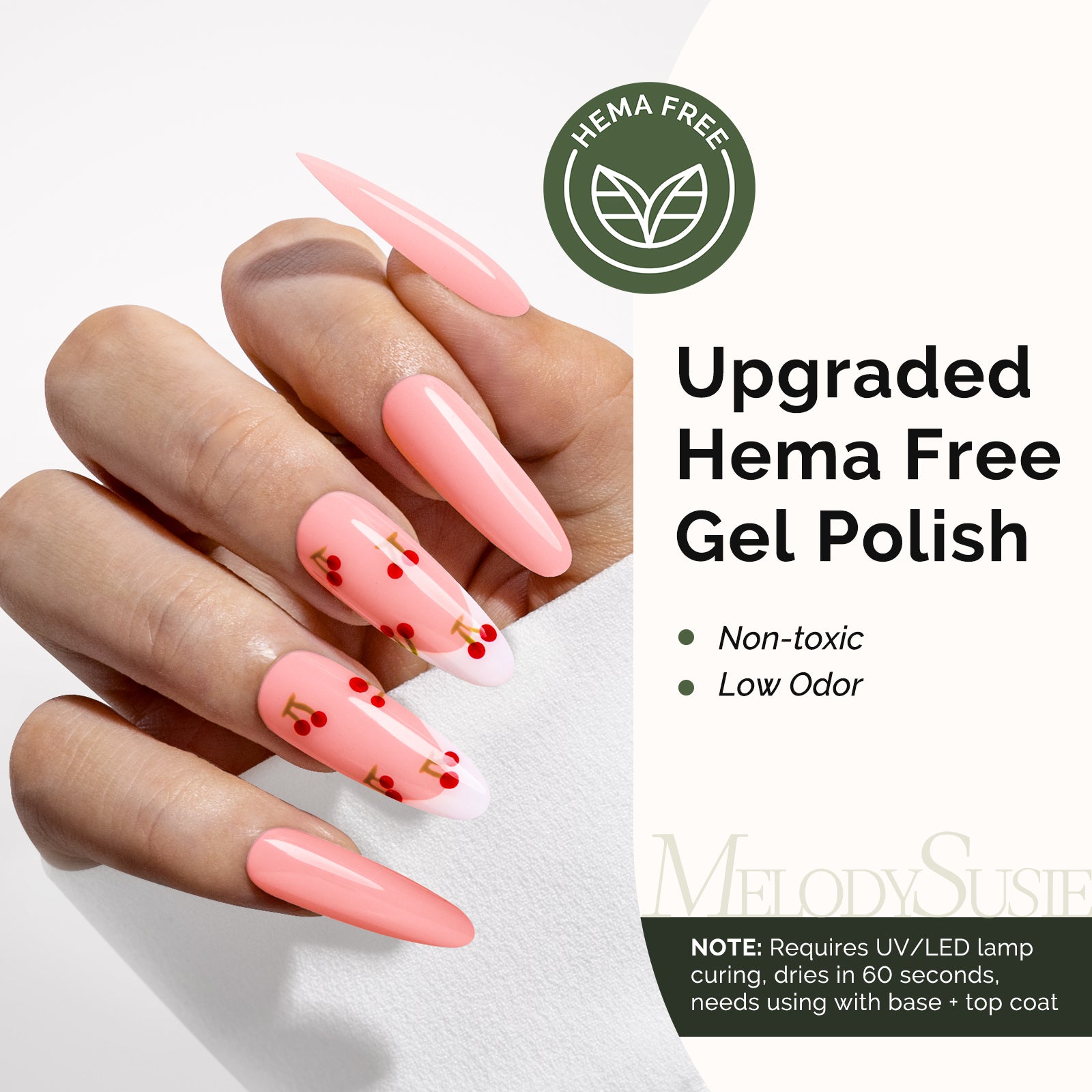 HEMA-Free Gel Nail Polish 0.5 fl oz/15ml - K1161 Thick Bright Nude Pink