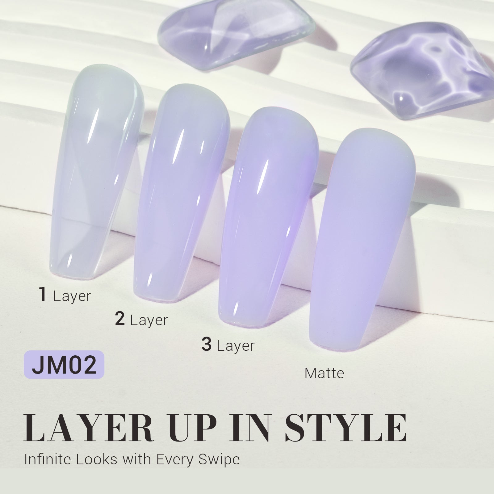 Jeweliver Jelly TPO-Free Gel Nail Polish 0.5 fl oz/15ml - Purple JM02