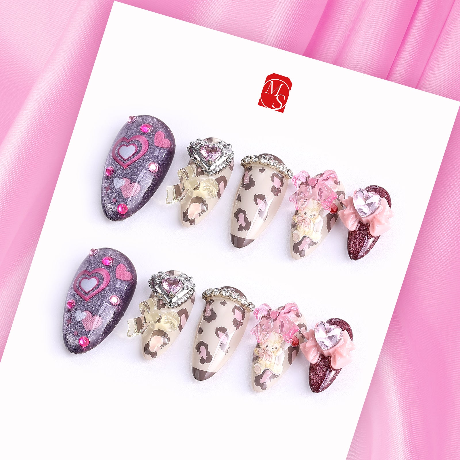 Cat's Eye Mirage Stiletto Medium Press On Nails | MelodySusie