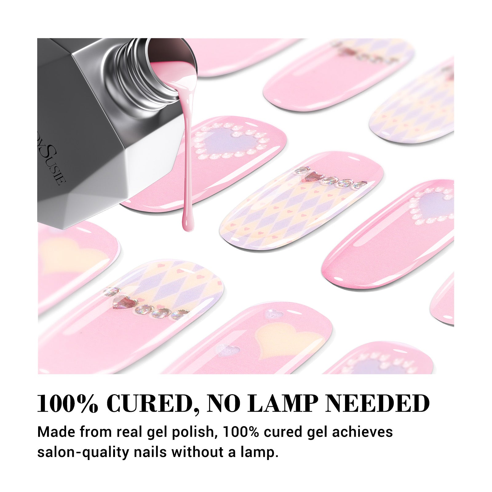 Qcoat Fully Cured Gel Nail Strips Gift Box