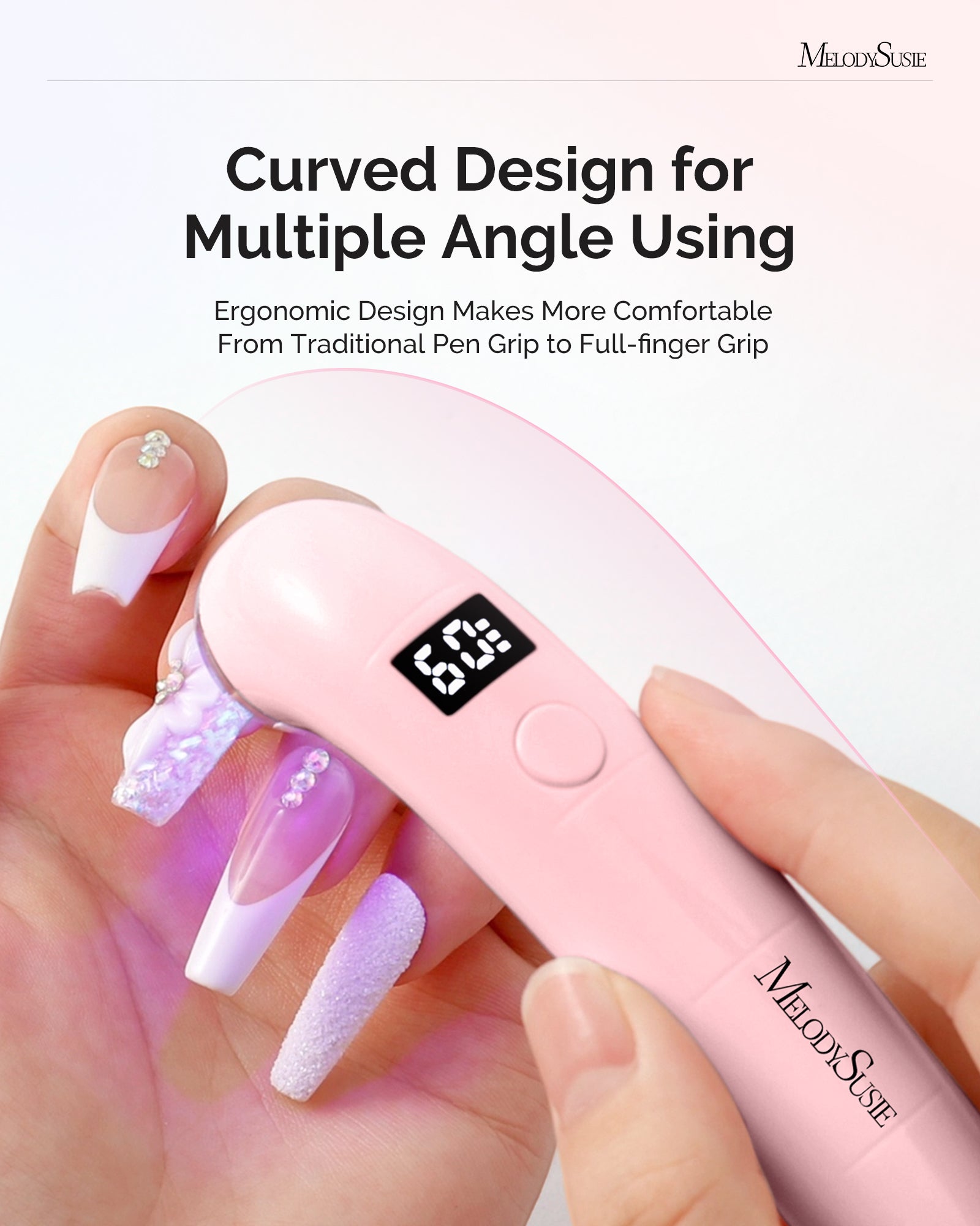 P-ART01A Rechargeable LED/UV Nail Lamp - Pink