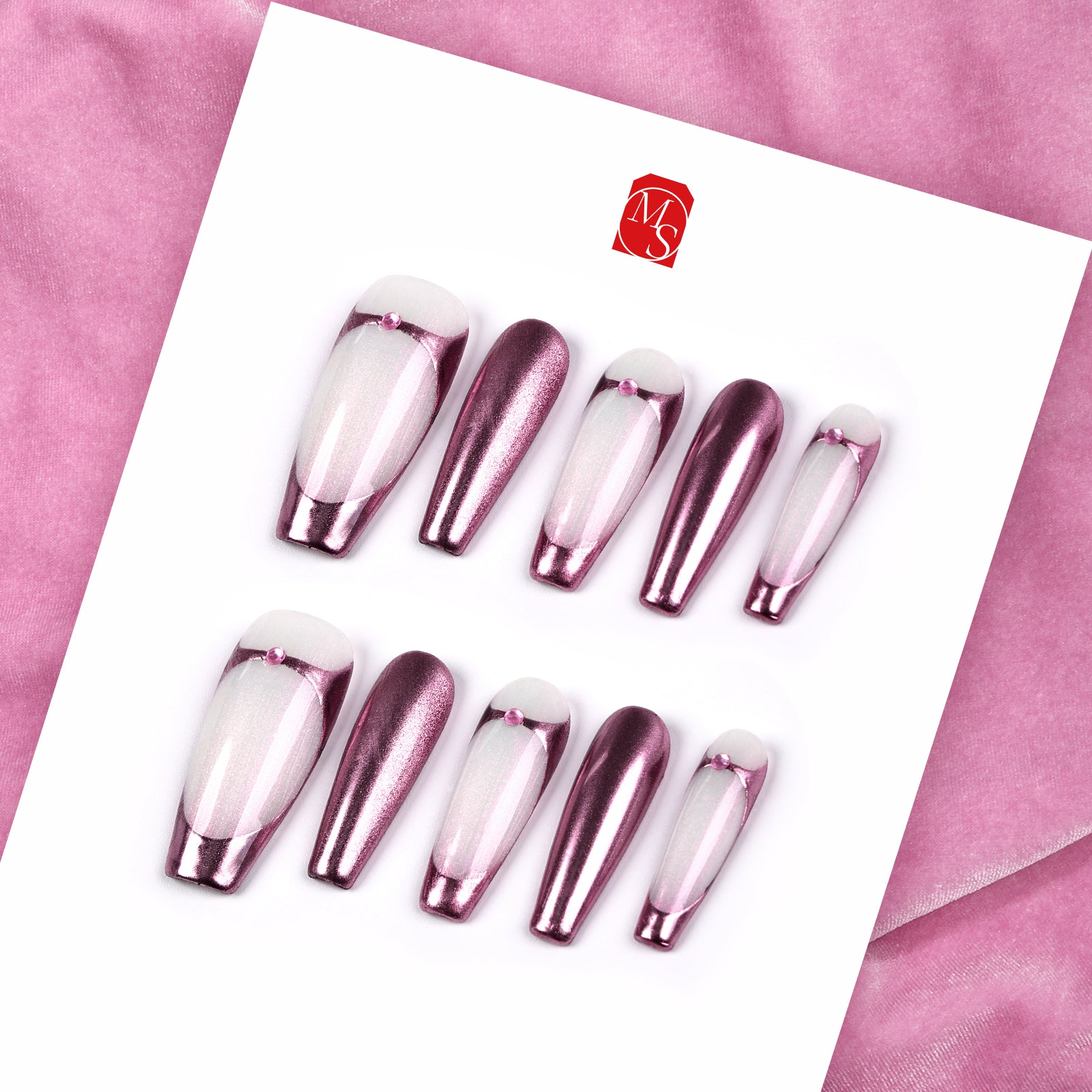 Rose Gold Coffin Medium Press On Nails| MelodySusie