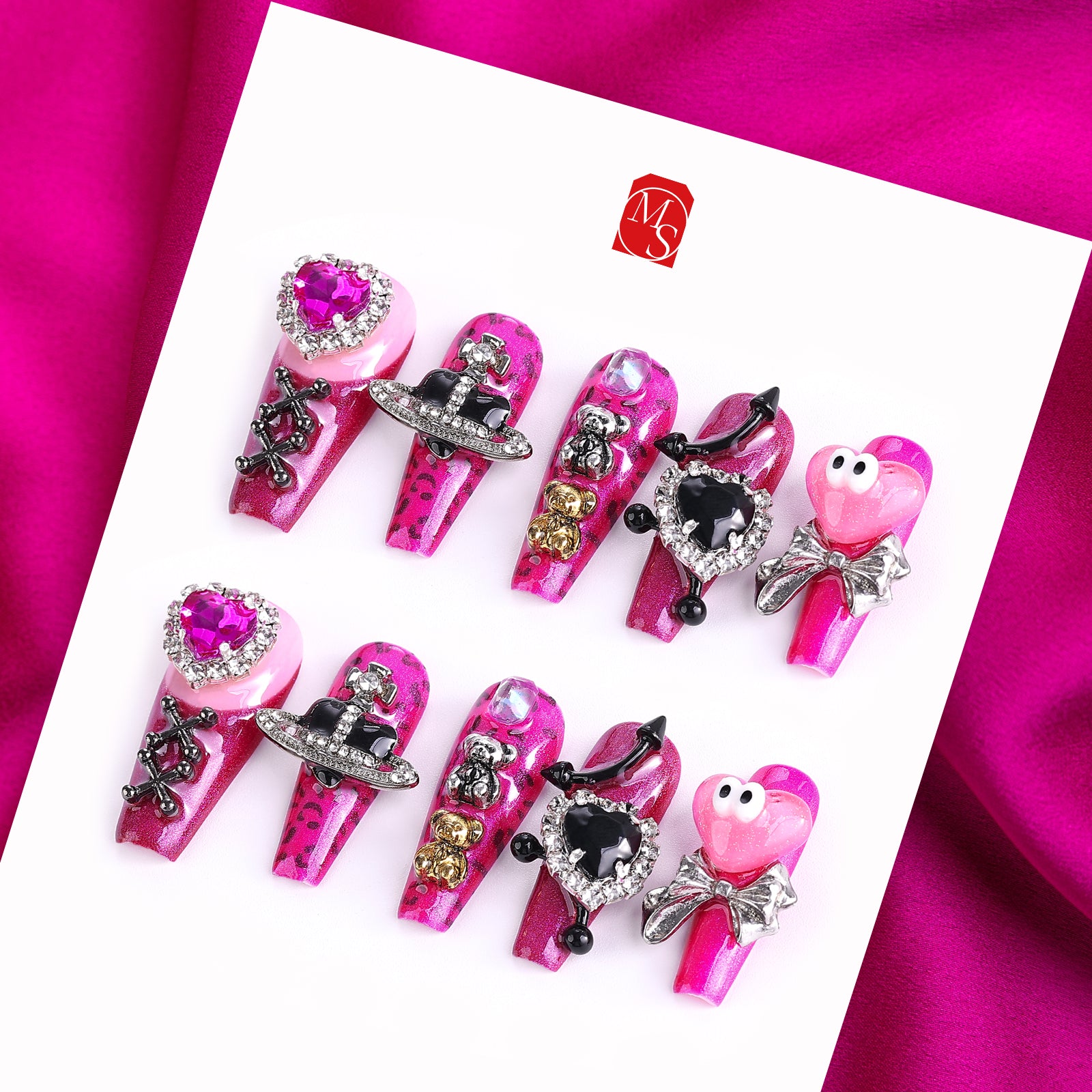 Saucy Girl Coffin Long Press On Nails| MelodySusie