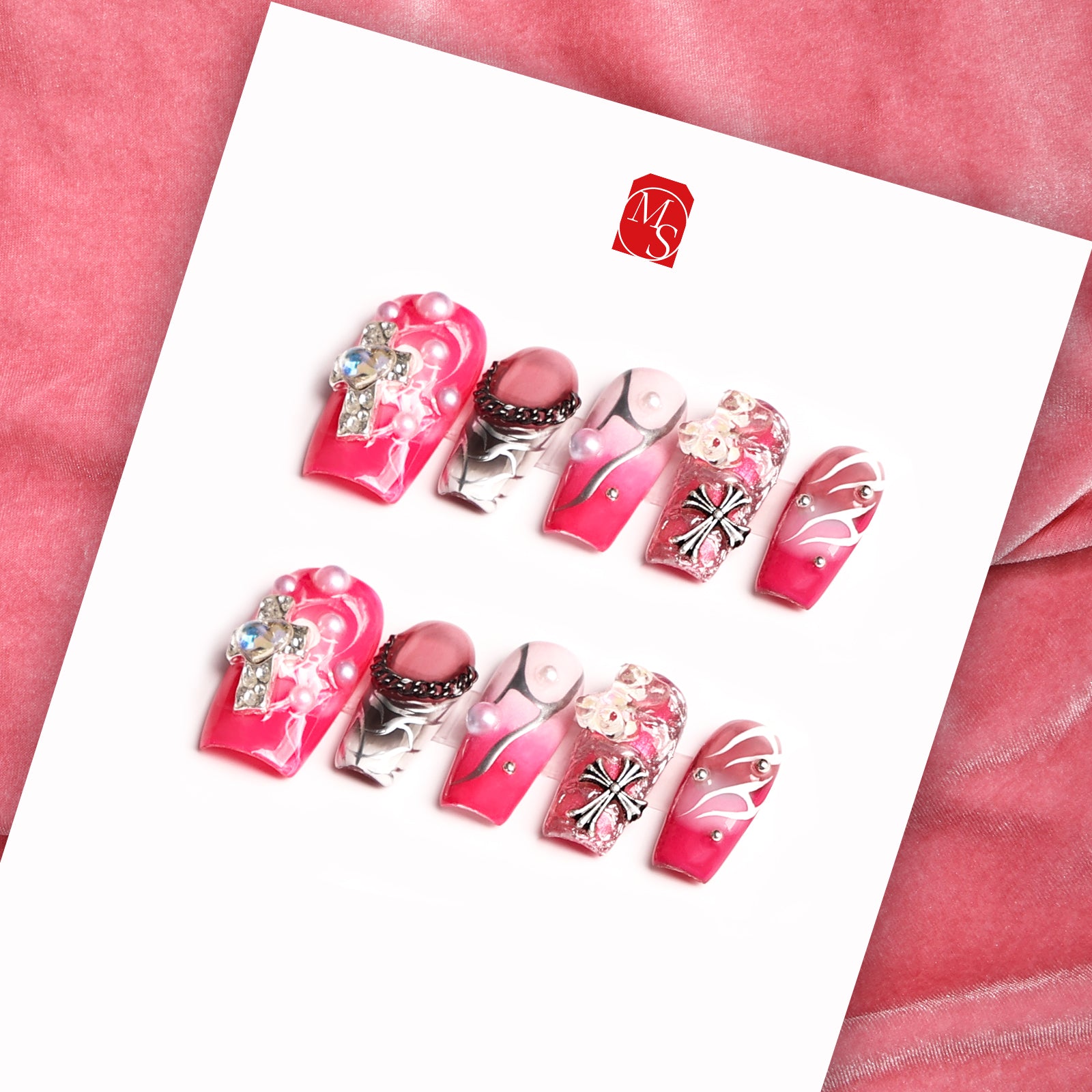 Gradient Luv Coffin Regular Press On Nails | MelodySusie