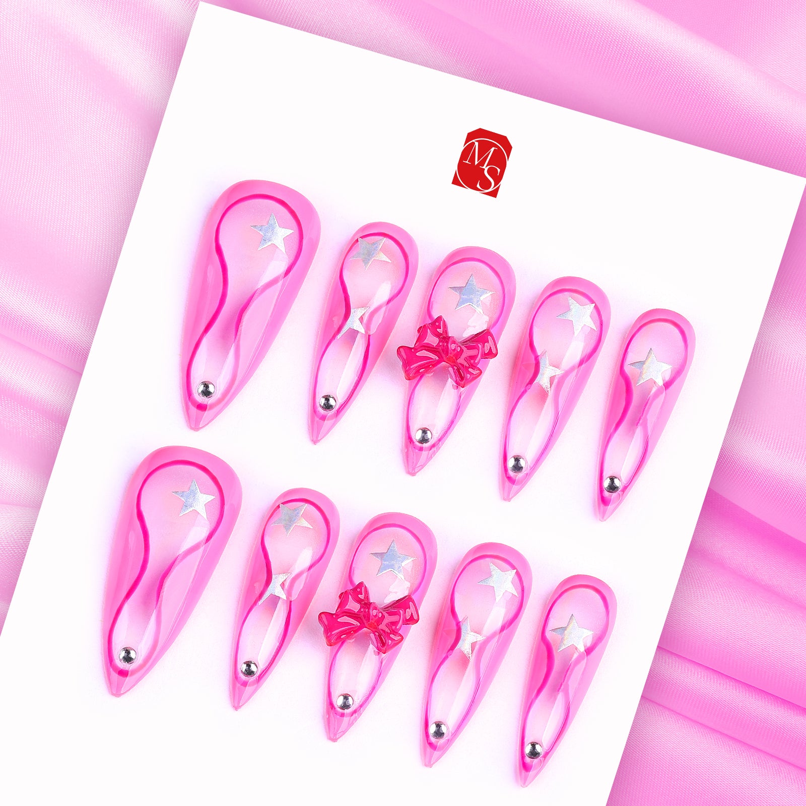 Ballerina Blush Stiletto Long Press On Nails | MelodySusie | MelodySusie