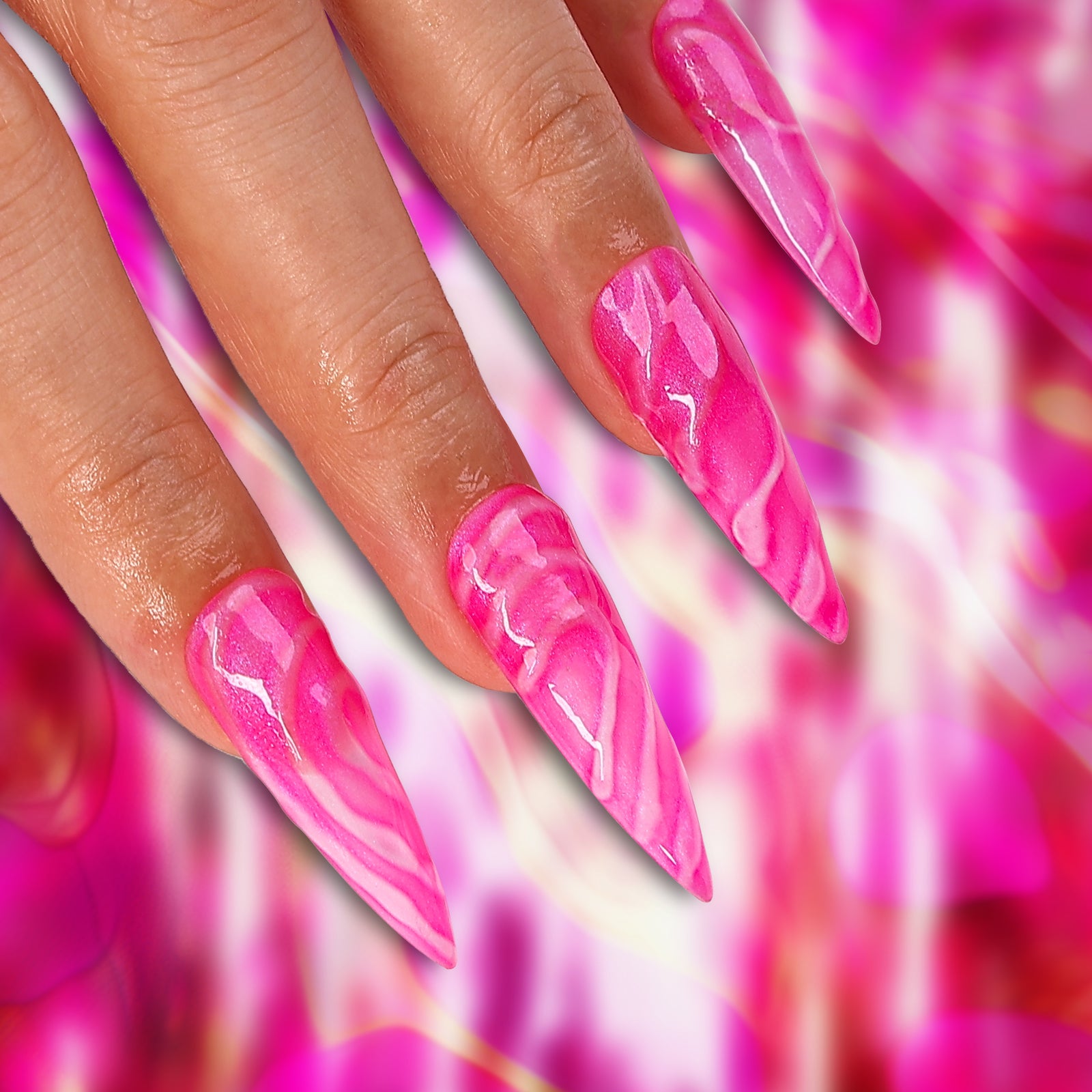 bikini-party-stiletto-mid-length-press-on-nails | MelodySusie