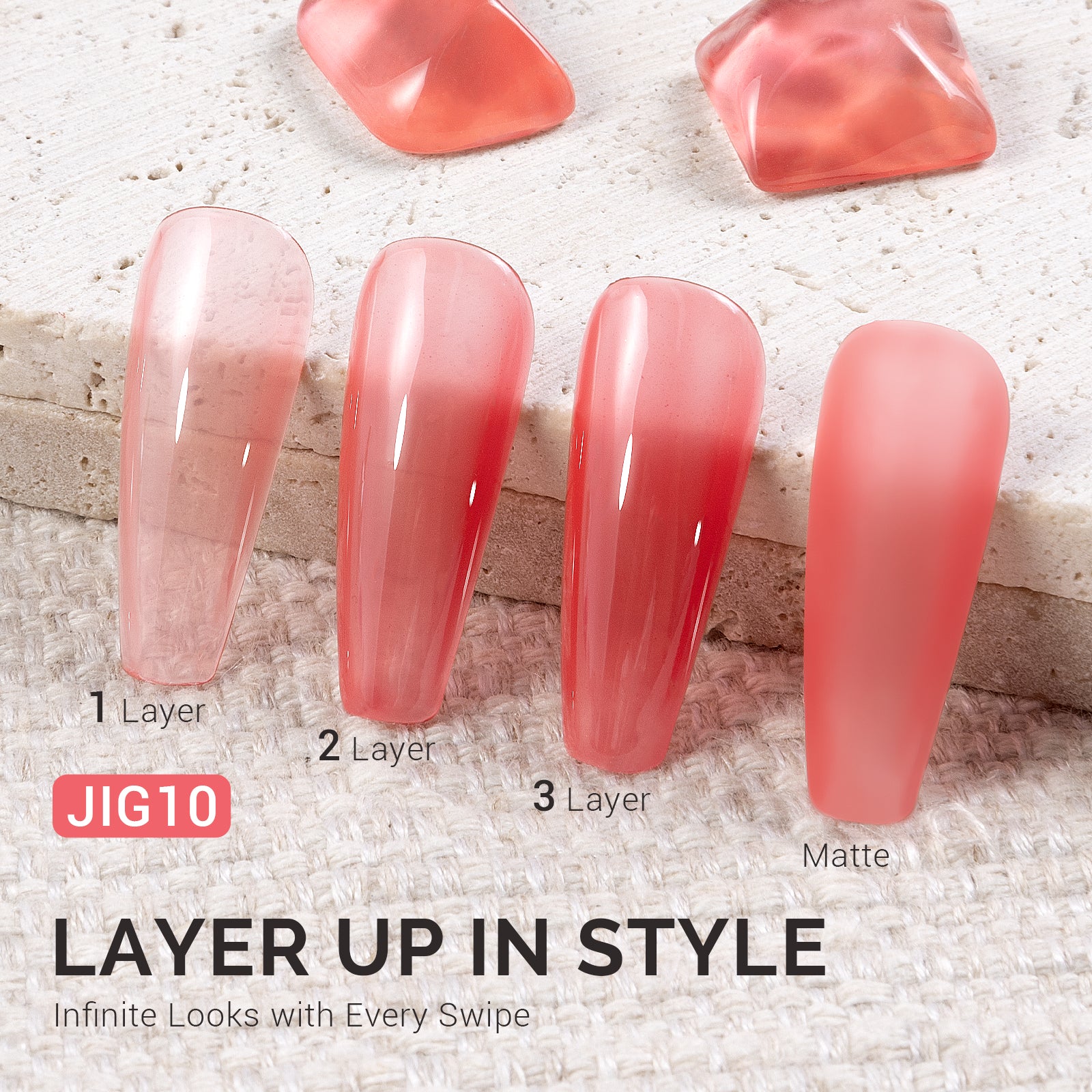 Jeweliver Jelly TPO-Free Gel Polish 15ml - Pink Topaz - JIG10