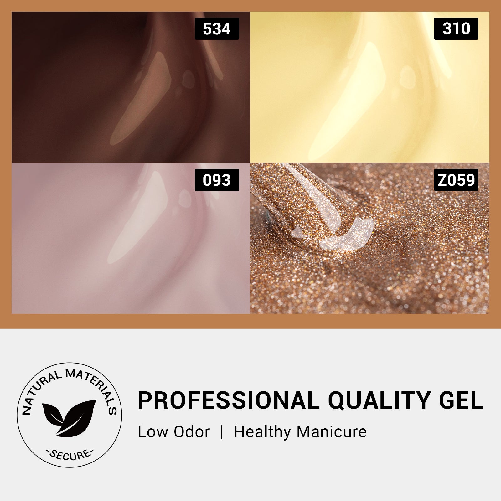 African Grassland 15ml TPO-Free Thick Gel Nail Polish - 4Pcs